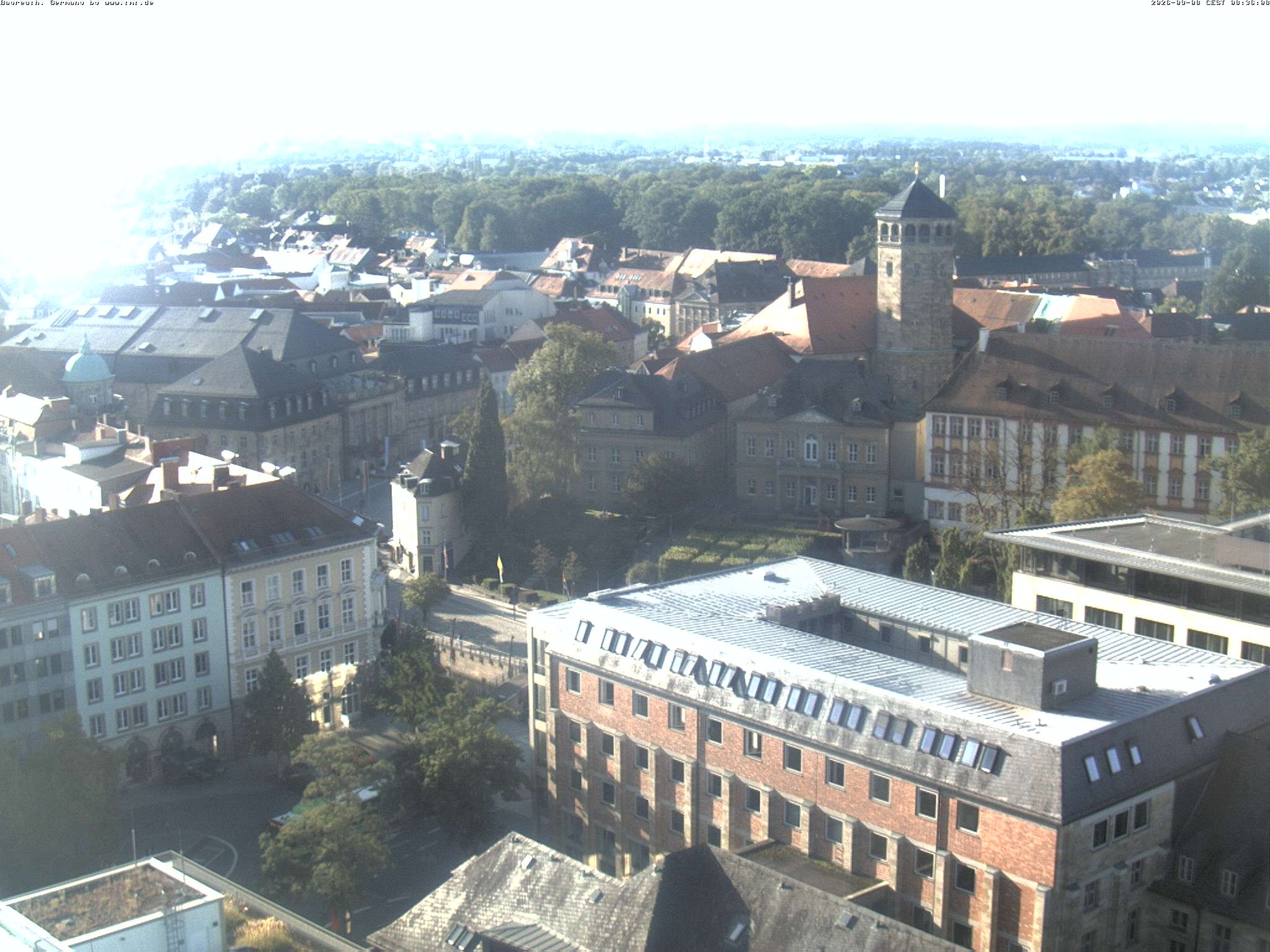 Archiv Foto Webcam Bayreuth: Blick vom Rathaus