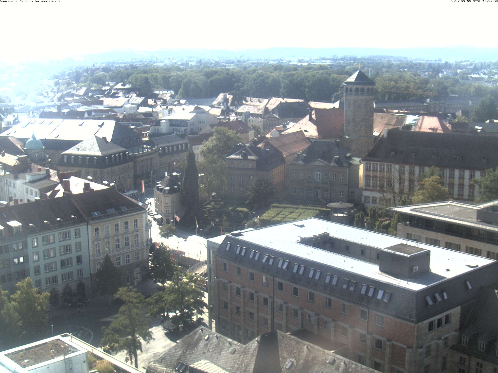 Archiv Foto Webcam Bayreuth: Blick vom Rathaus