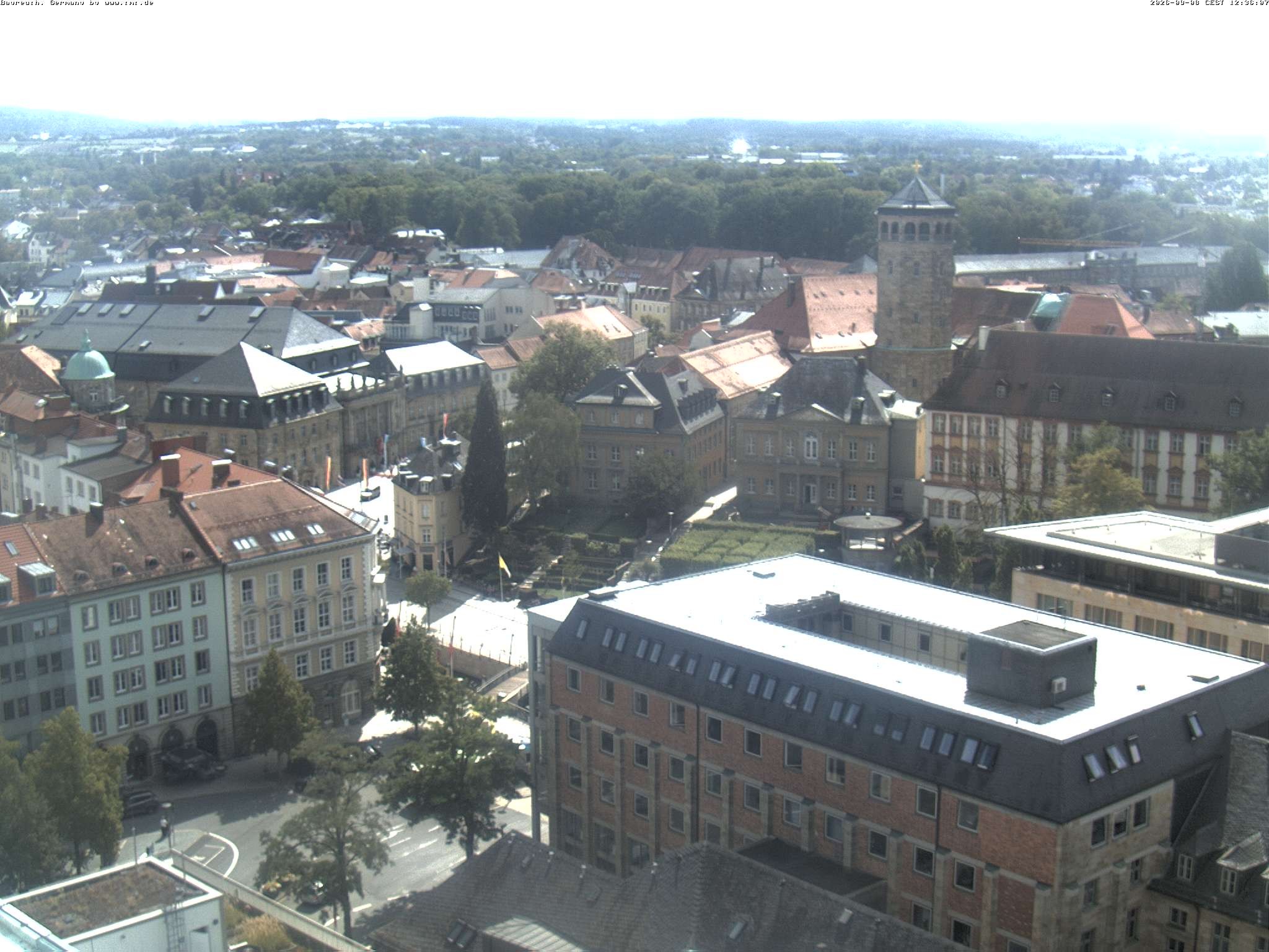 Archiv Foto Webcam Bayreuth: Blick vom Rathaus