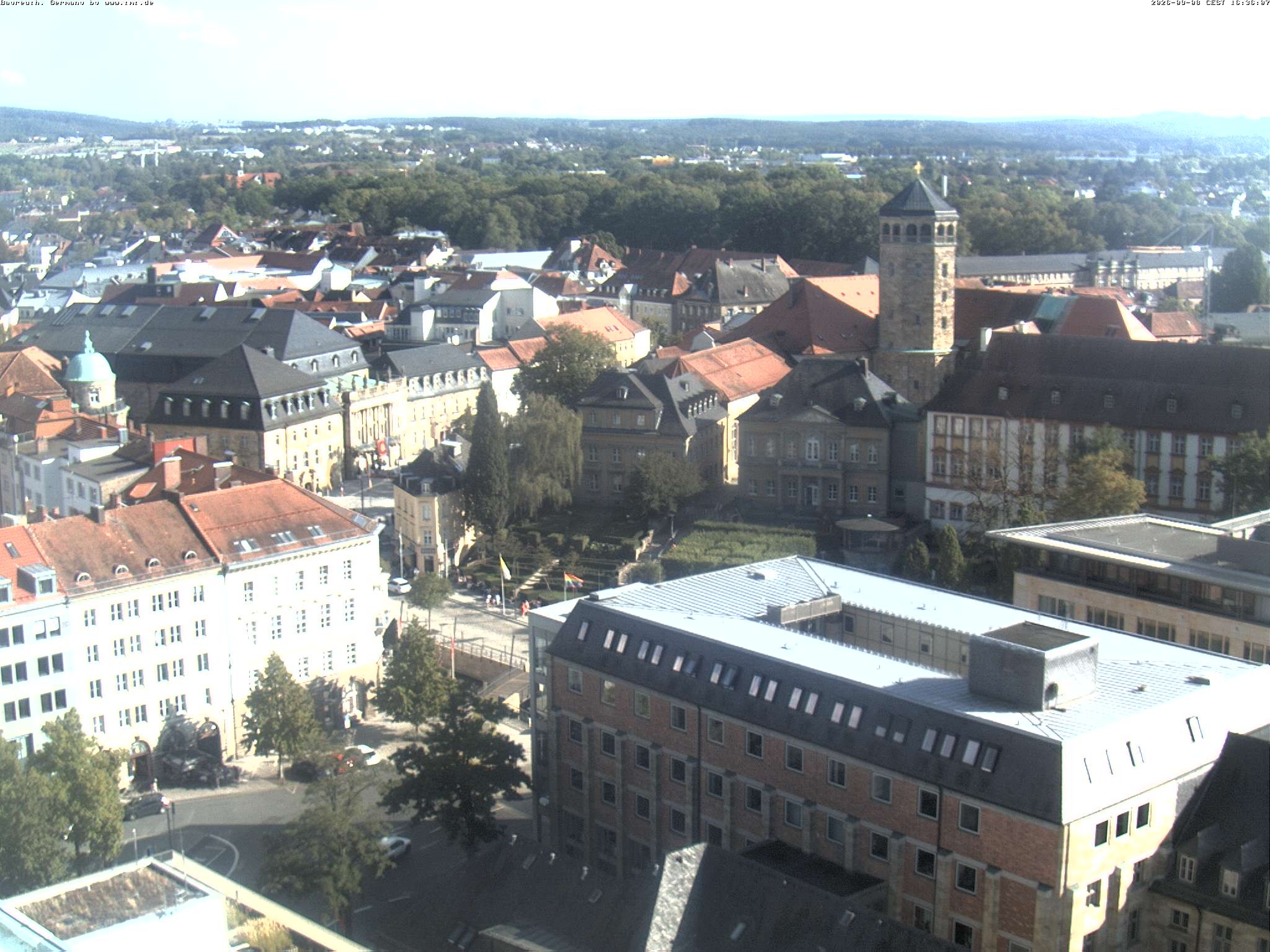 Archiv Foto Webcam Bayreuth: Blick vom Rathaus