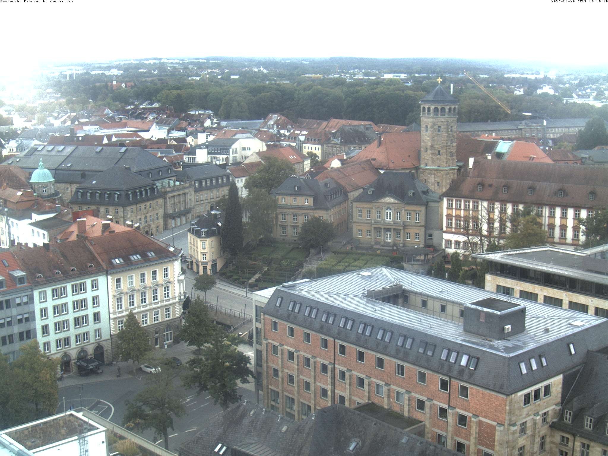 Archiv Foto Webcam Bayreuth: Blick vom Rathaus