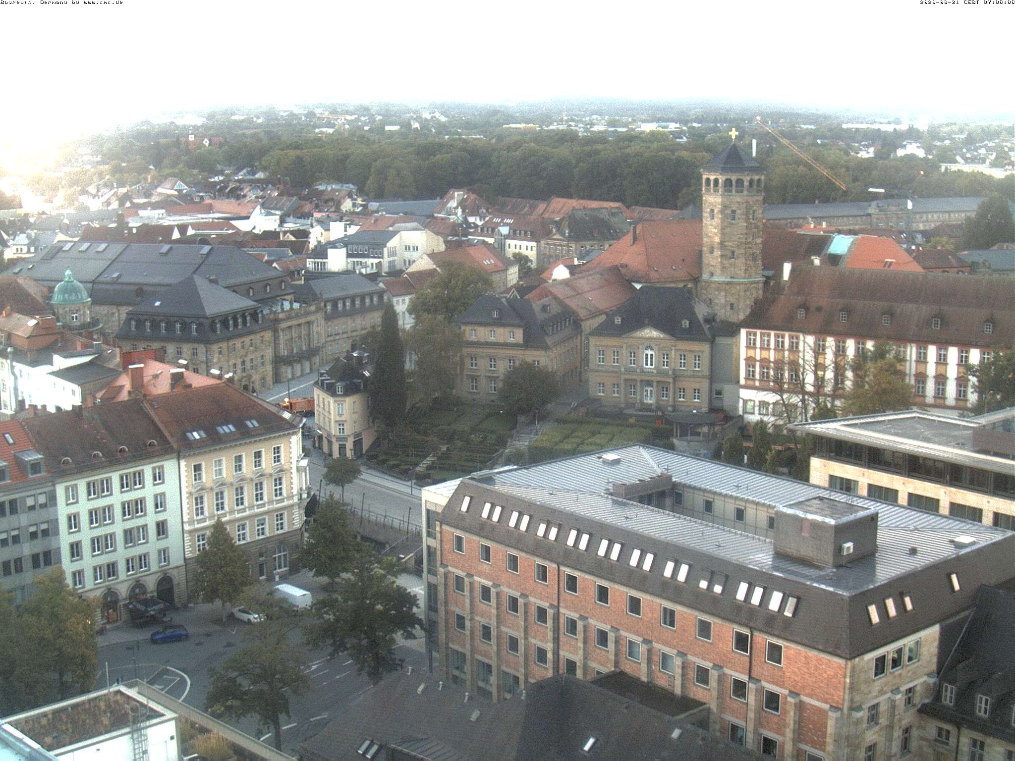 Archiv Foto Webcam Bayreuth: Blick vom Rathaus