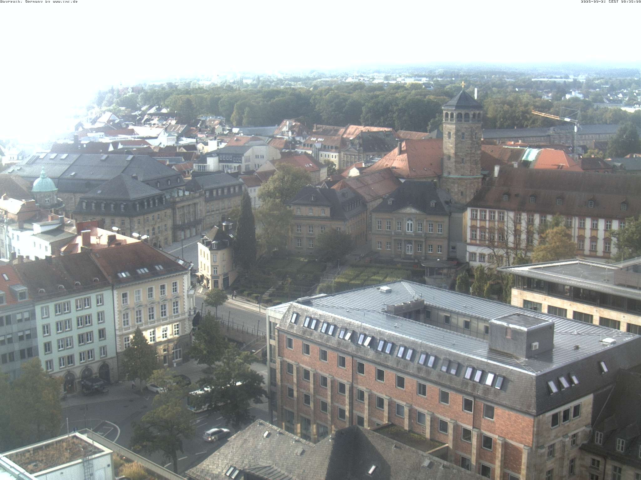 Archiv Foto Webcam Bayreuth: Blick vom Rathaus