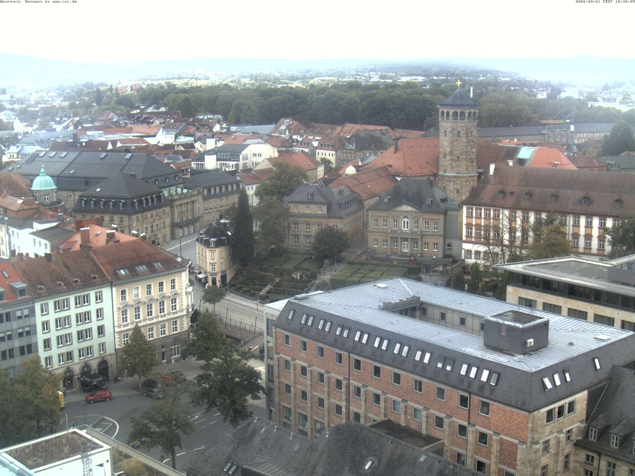 Archiv Foto Webcam Bayreuth: Blick vom Rathaus
