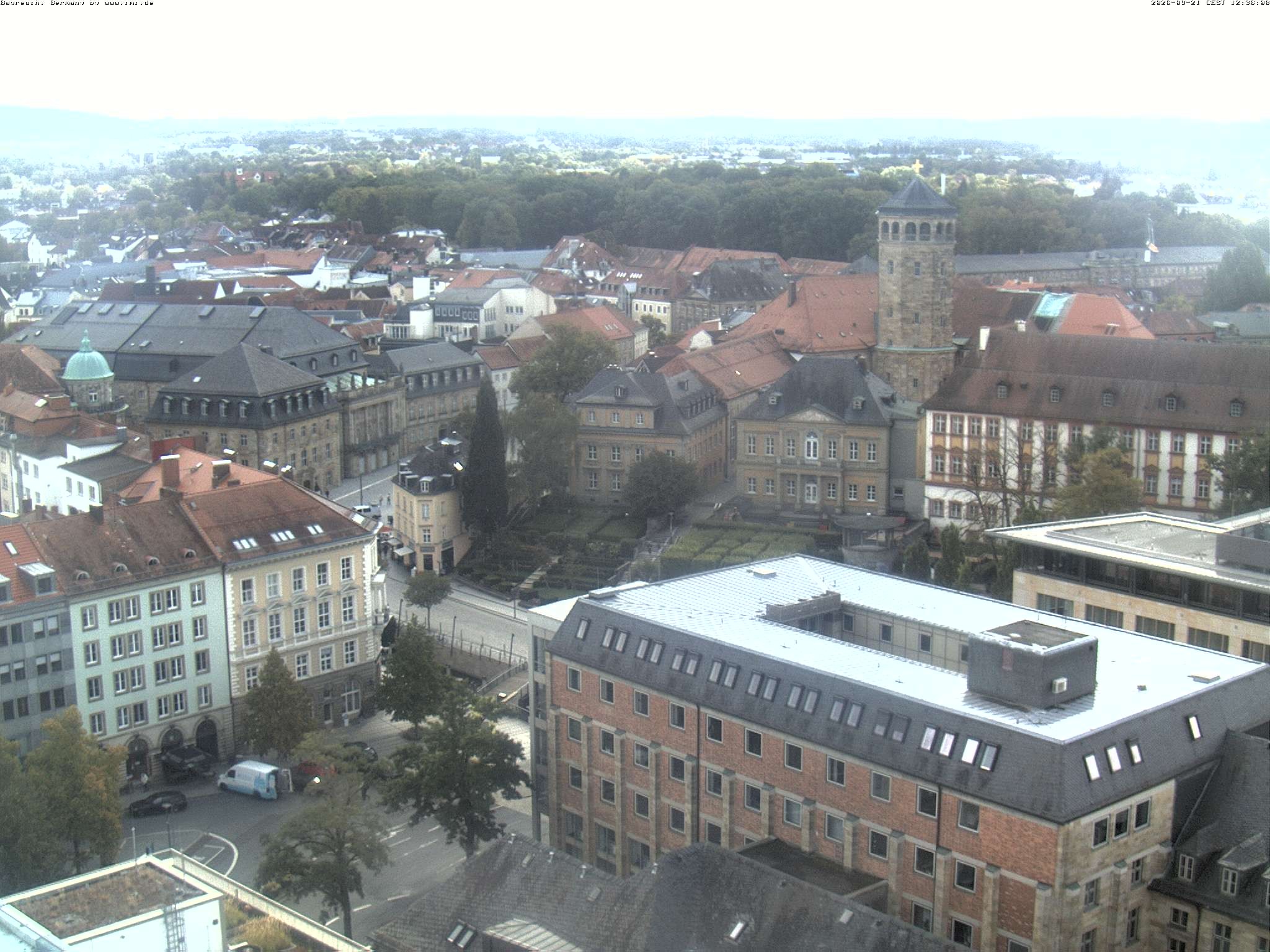 Archiv Foto Webcam Bayreuth: Blick vom Rathaus