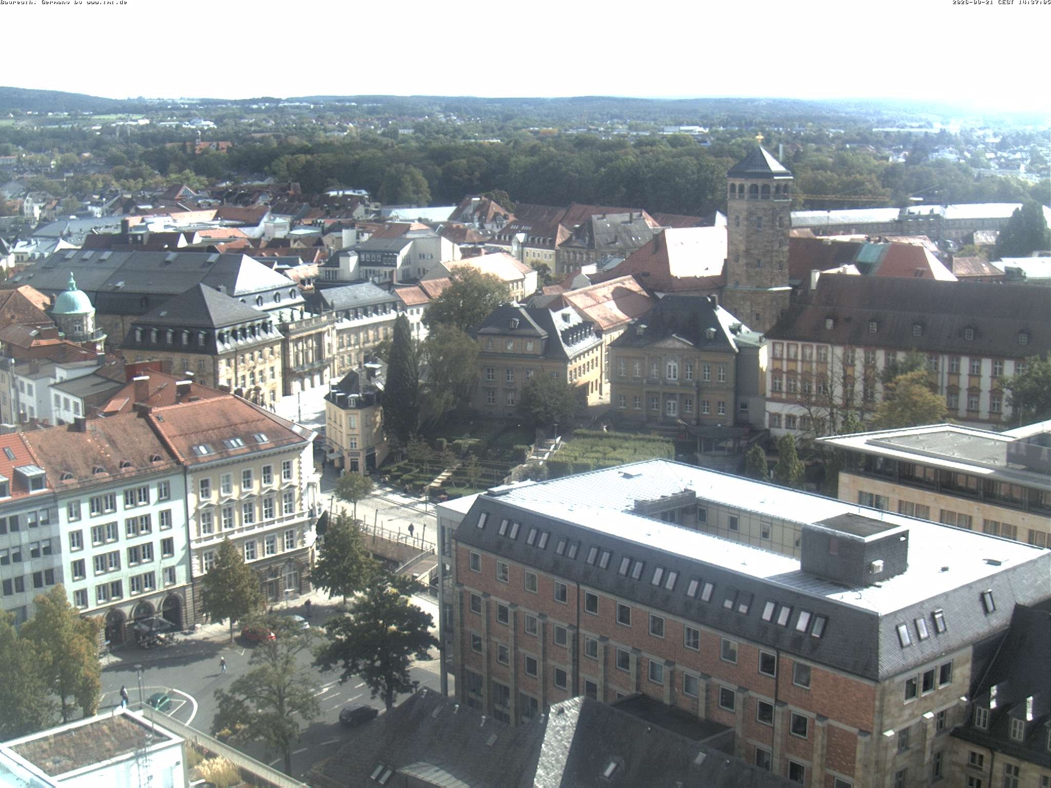 Archiv Foto Webcam Bayreuth: Blick vom Rathaus