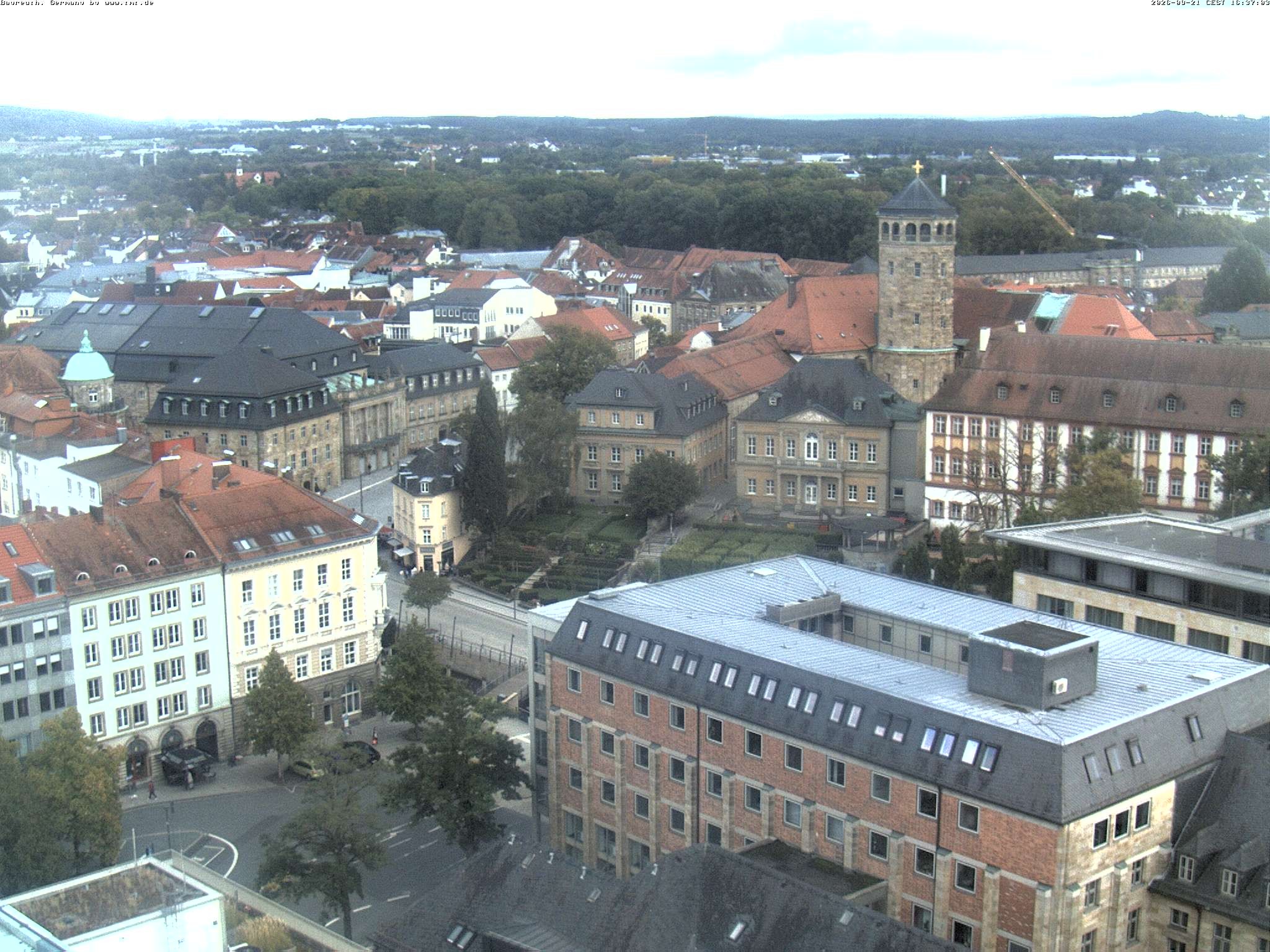 Archiv Foto Webcam Bayreuth: Blick vom Rathaus