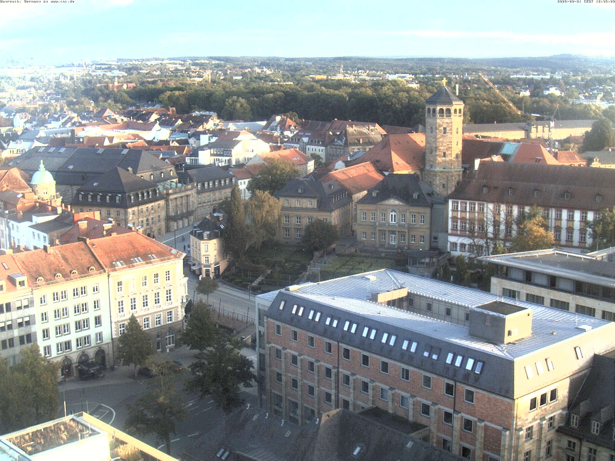 Archived image Webcam Bayreuth City Centre