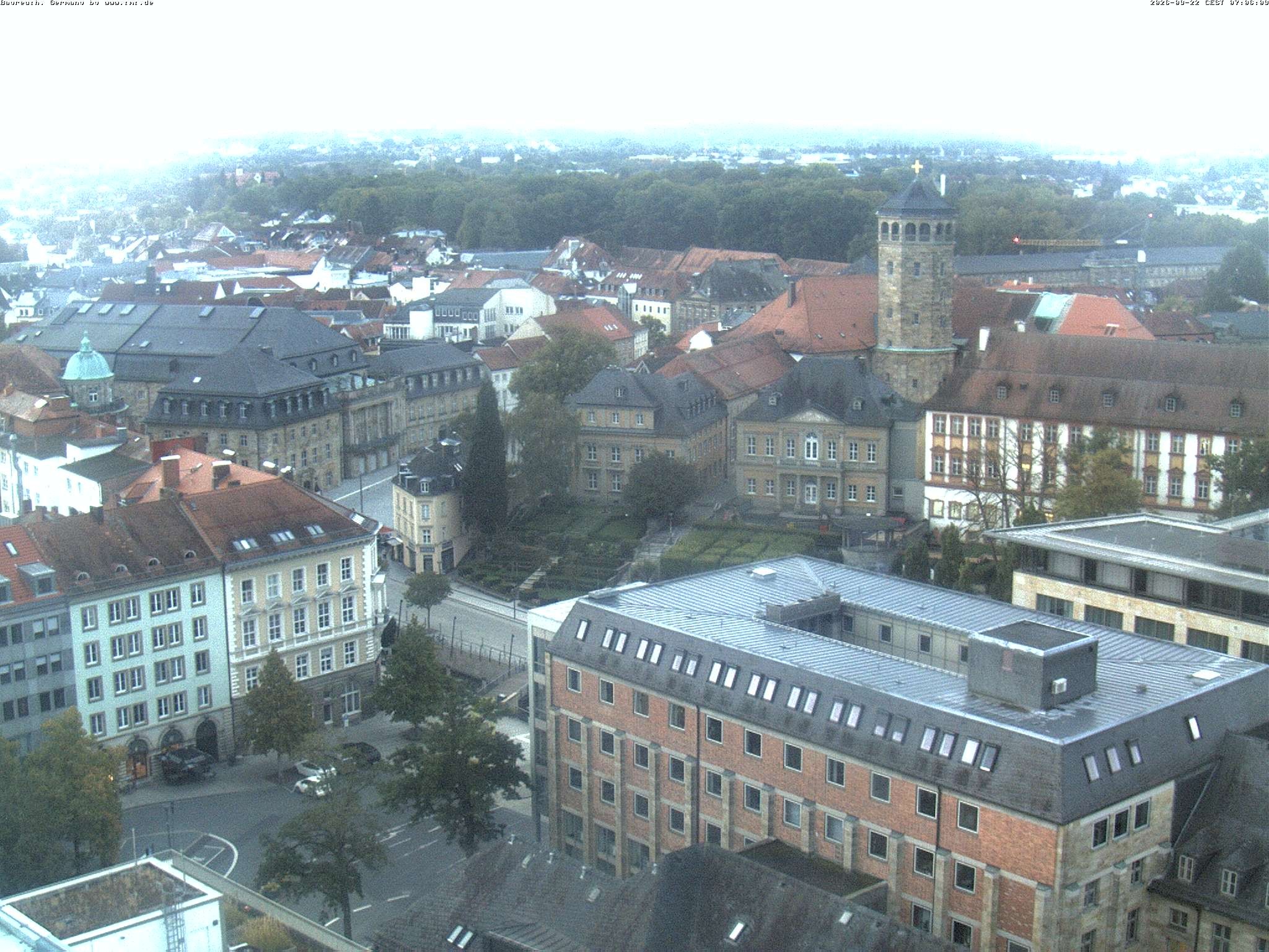 Archiv Foto Webcam Bayreuth: Blick vom Rathaus