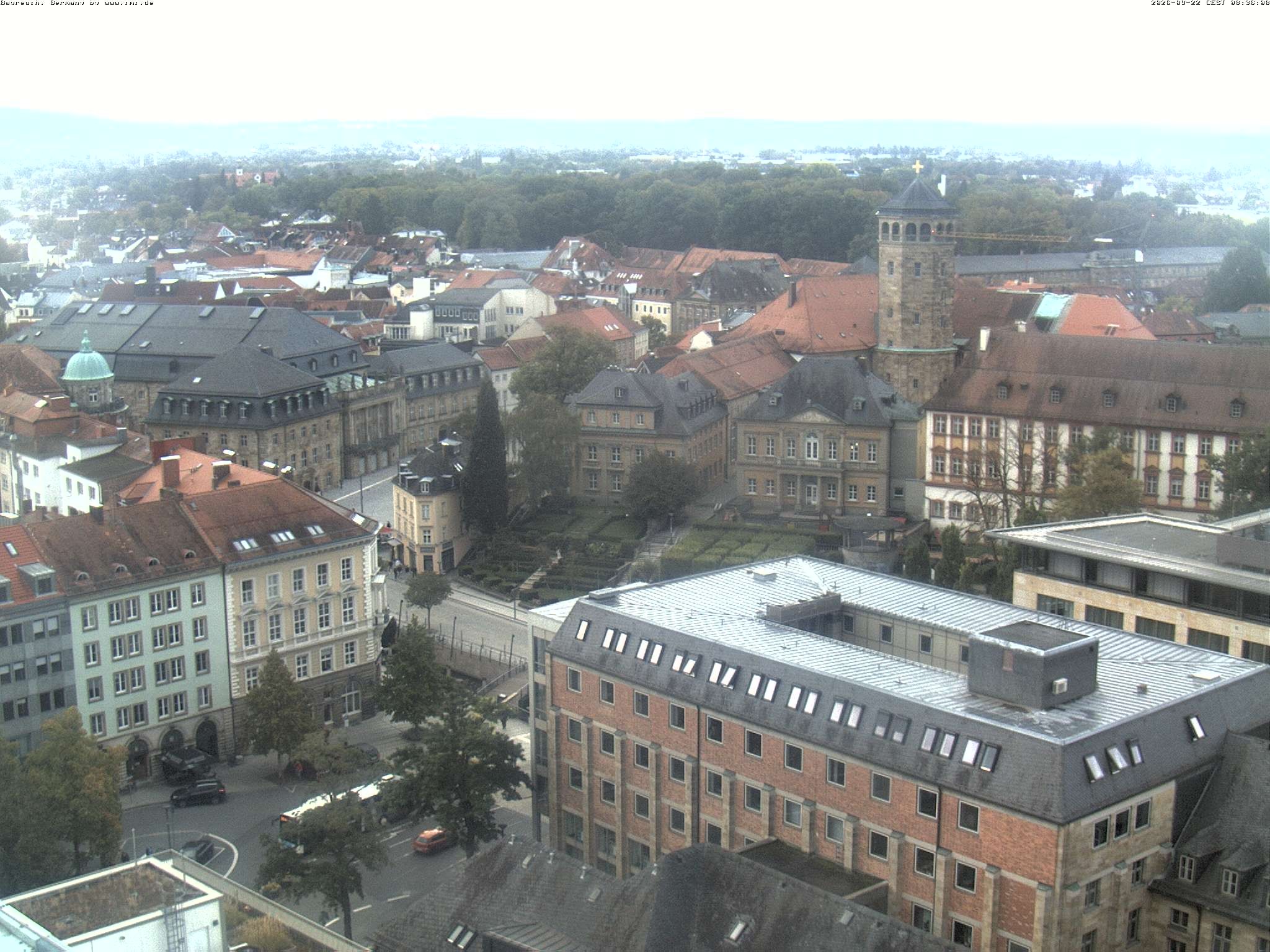 Archiv Foto Webcam Bayreuth: Blick vom Rathaus