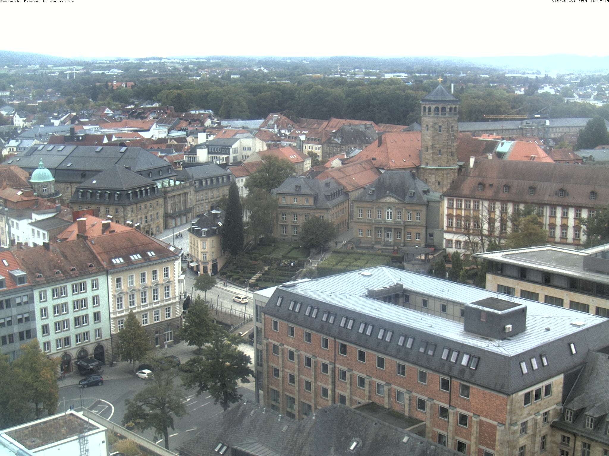 Archiv Foto Webcam Bayreuth: Blick vom Rathaus