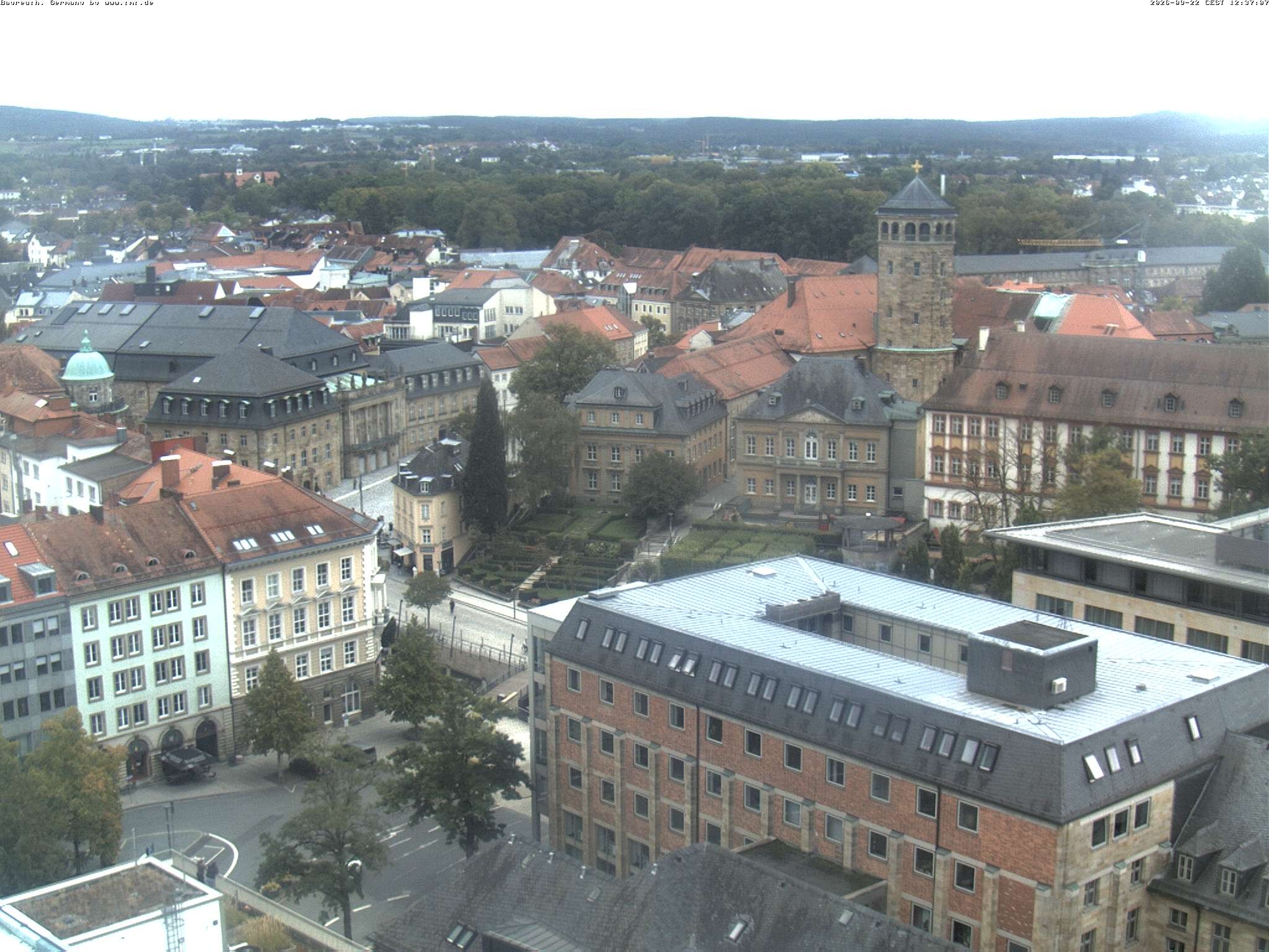 Archiv Foto Webcam Bayreuth: Blick vom Rathaus