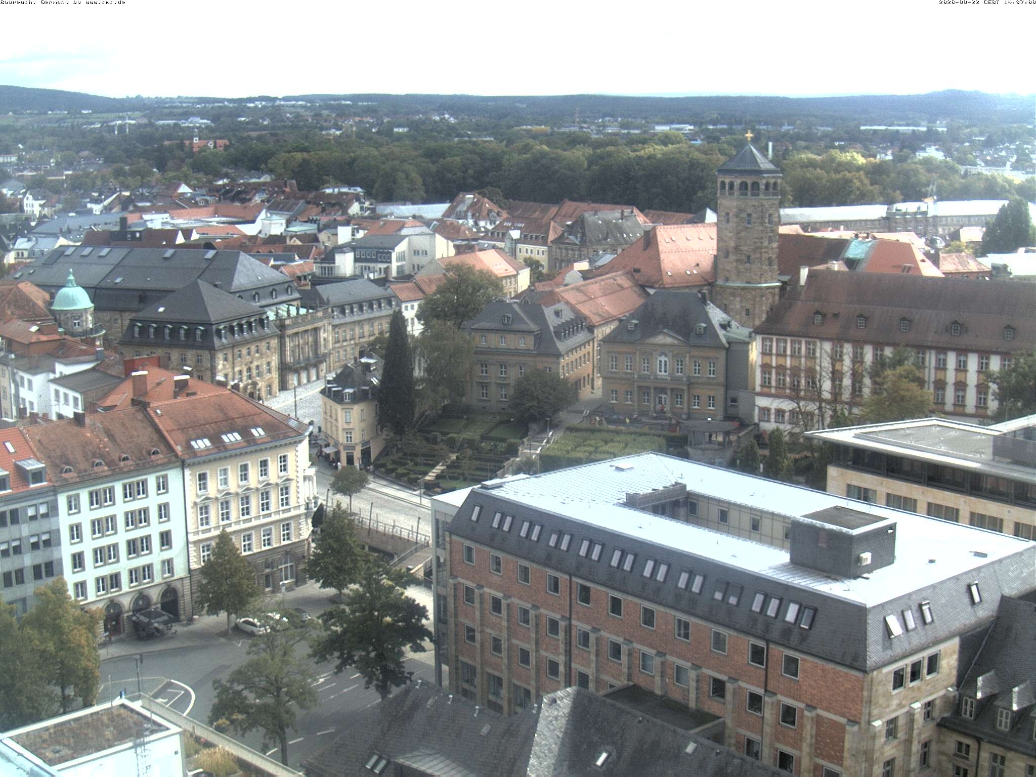 Archiv Foto Webcam Bayreuth: Blick vom Rathaus