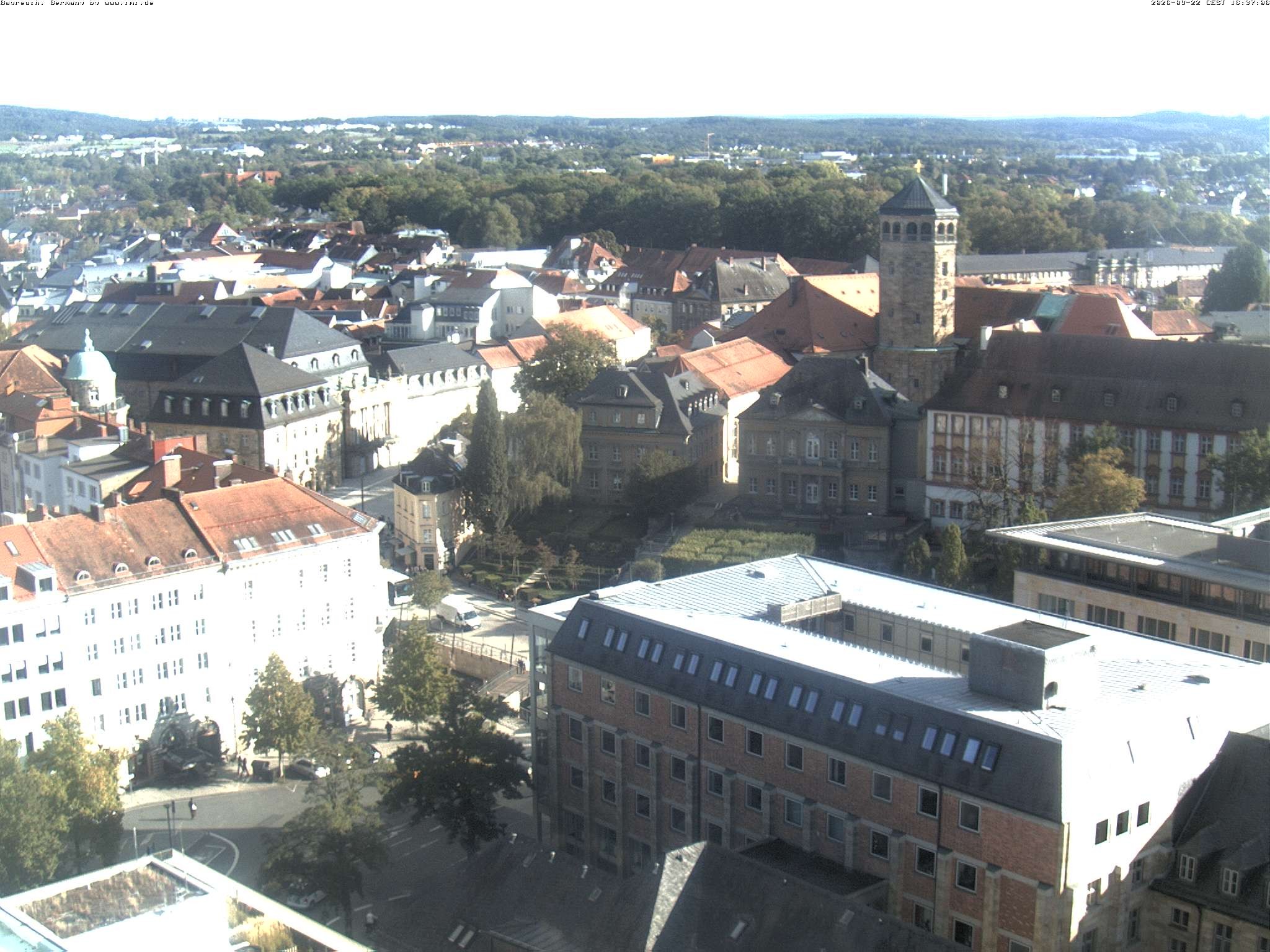 Archiv Foto Webcam Bayreuth: Blick vom Rathaus