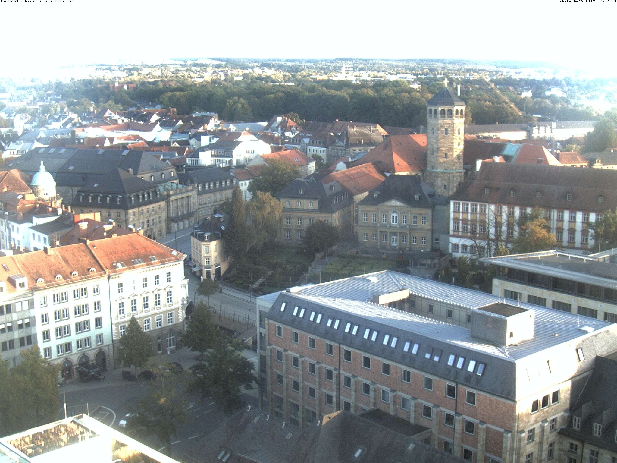 Archiv Foto Webcam Bayreuth: Blick vom Rathaus