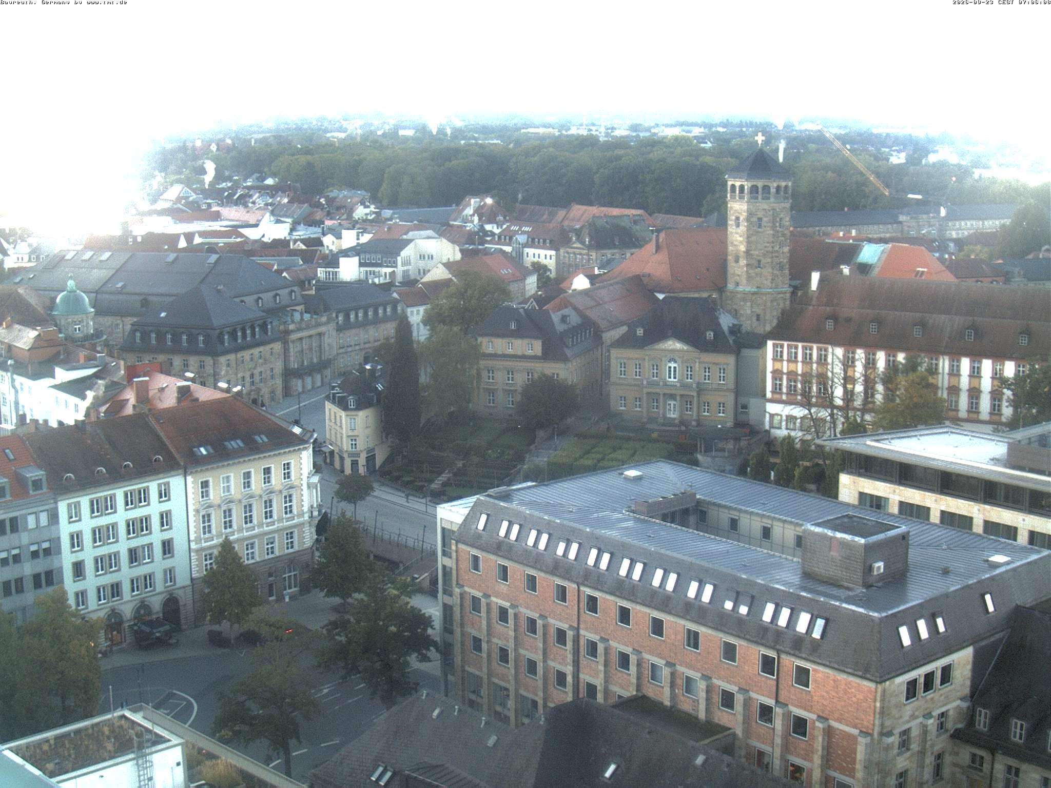 Archiv Foto Webcam Bayreuth: Blick vom Rathaus