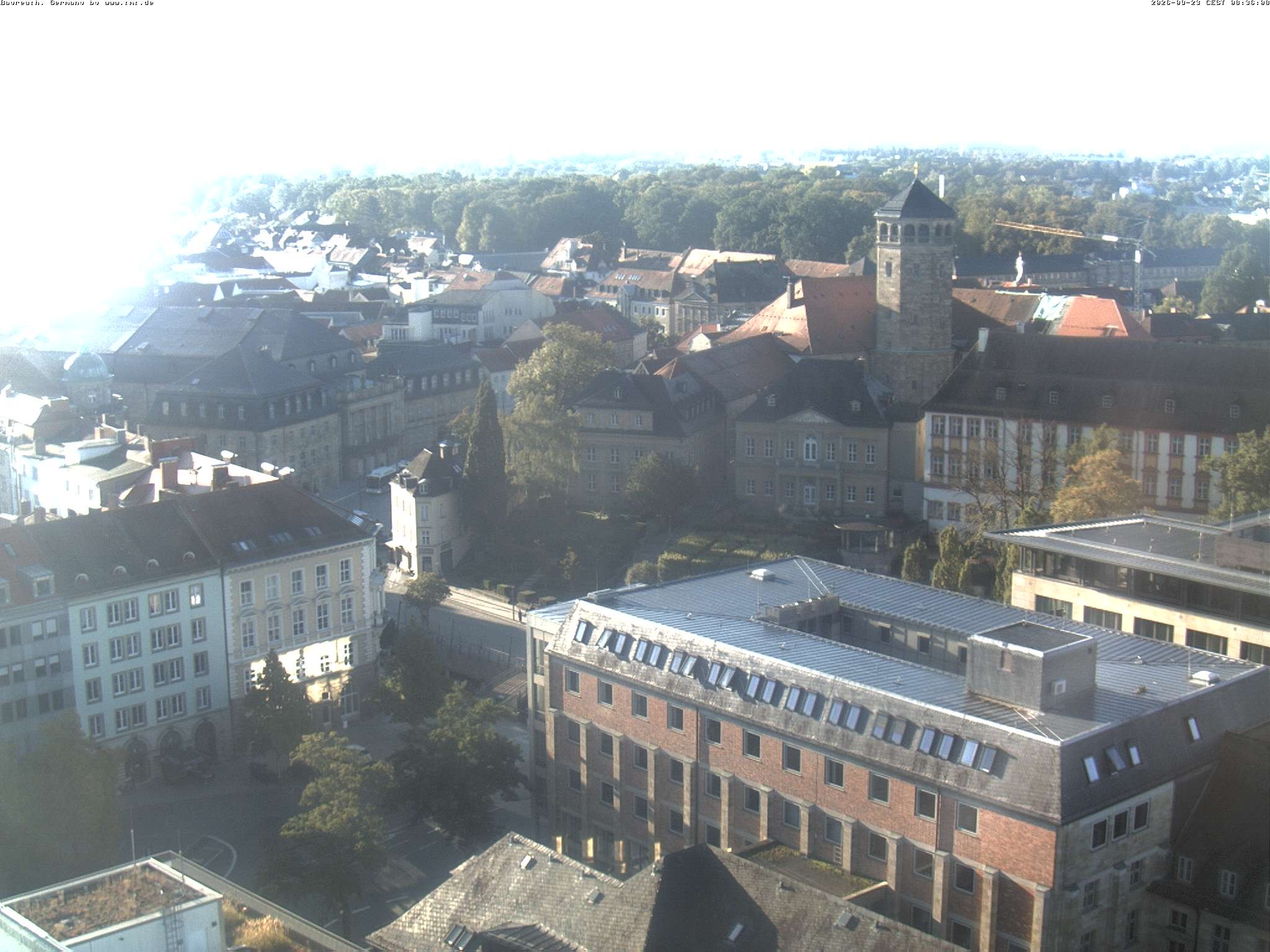 Archiv Foto Webcam Bayreuth: Blick vom Rathaus
