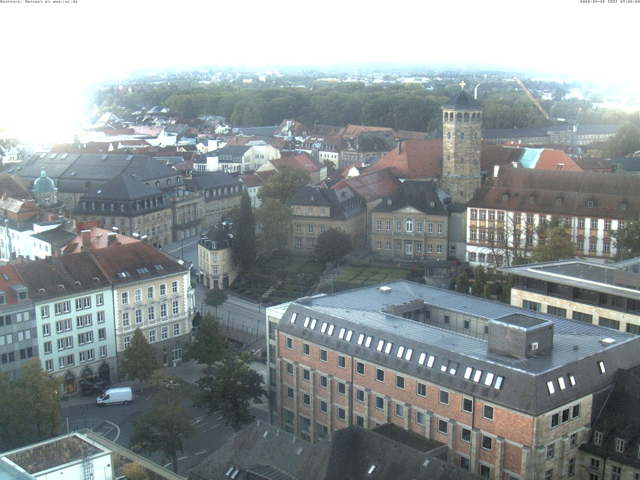 Archiv Foto Webcam Bayreuth: Blick vom Rathaus