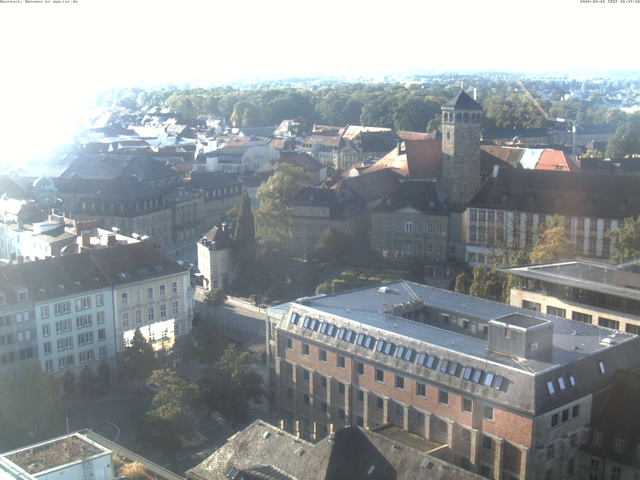 Archiv Foto Webcam Bayreuth: Blick vom Rathaus