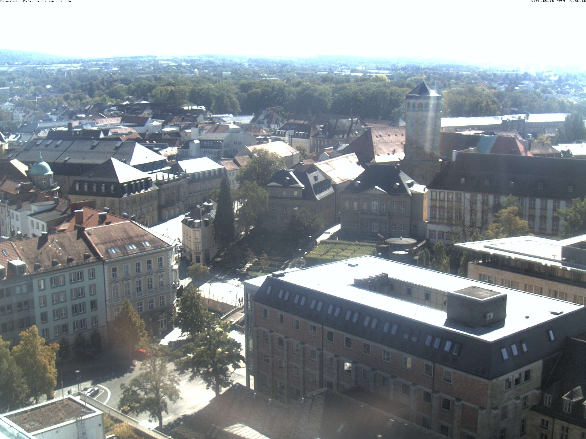 Archiv Foto Webcam Bayreuth: Blick vom Rathaus
