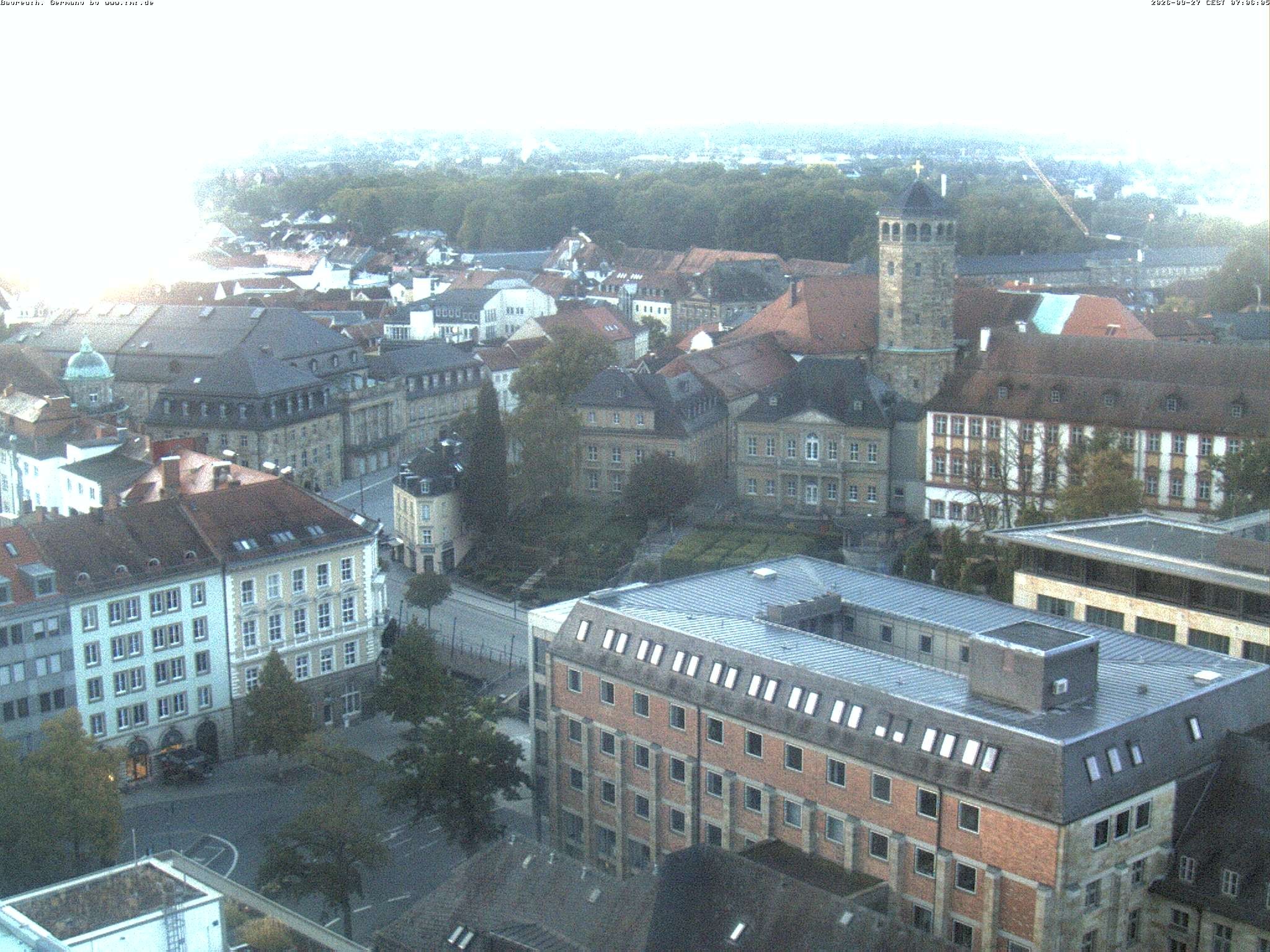 Archiv Foto Webcam Bayreuth: Blick vom Rathaus