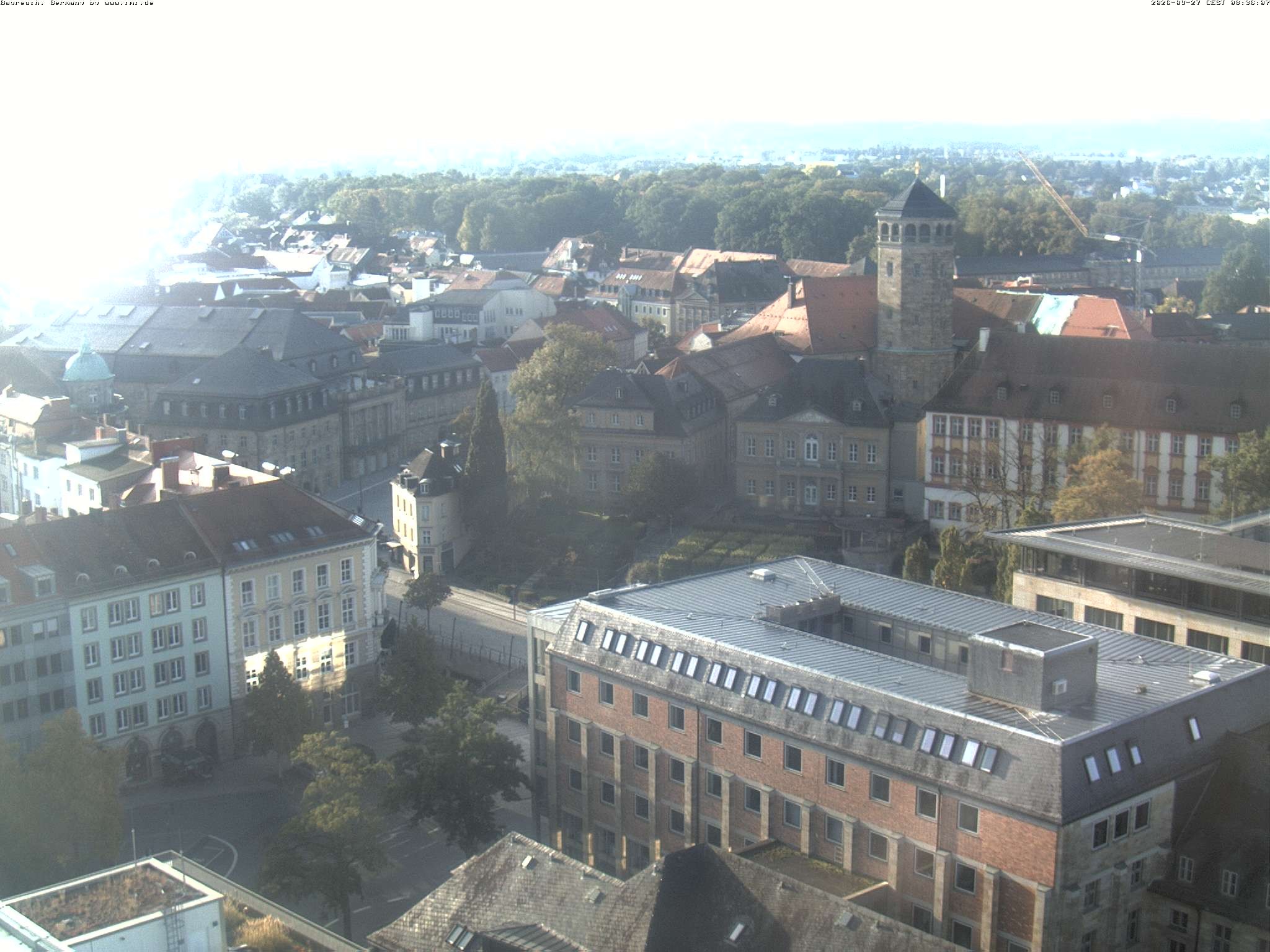 Archiv Foto Webcam Bayreuth: Blick vom Rathaus