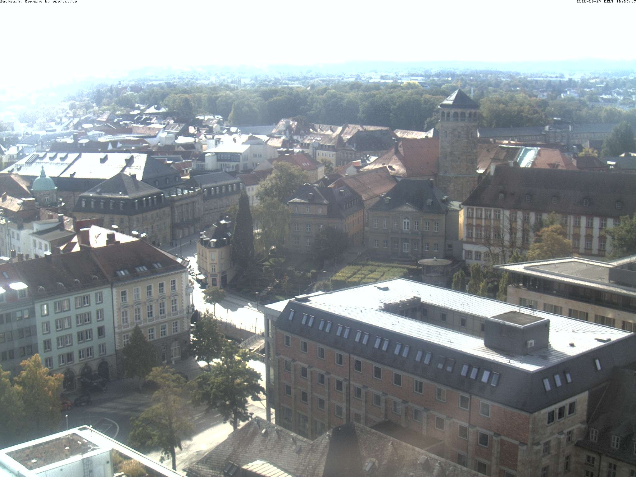 Archiv Foto Webcam Bayreuth: Blick vom Rathaus