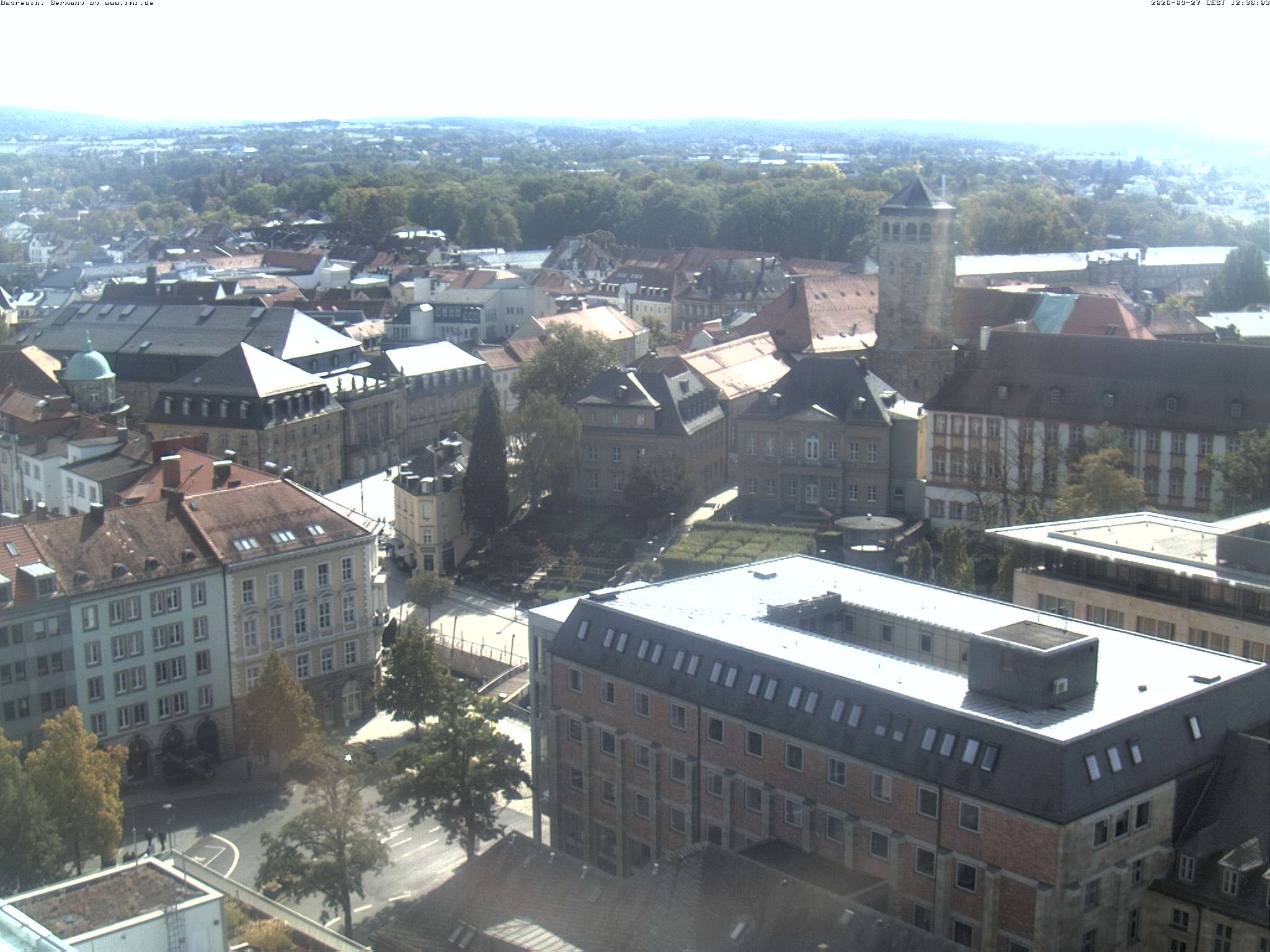 Archiv Foto Webcam Bayreuth: Blick vom Rathaus