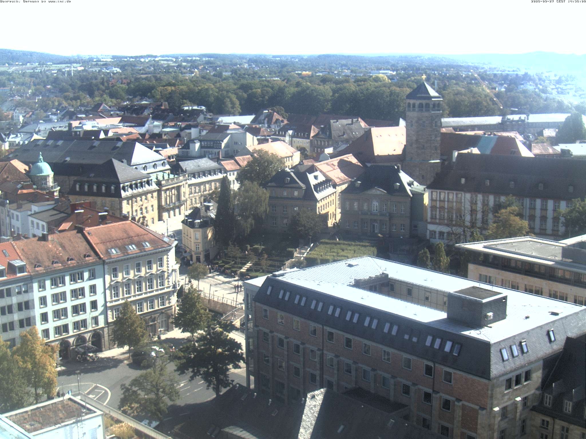 Archiv Foto Webcam Bayreuth: Blick vom Rathaus