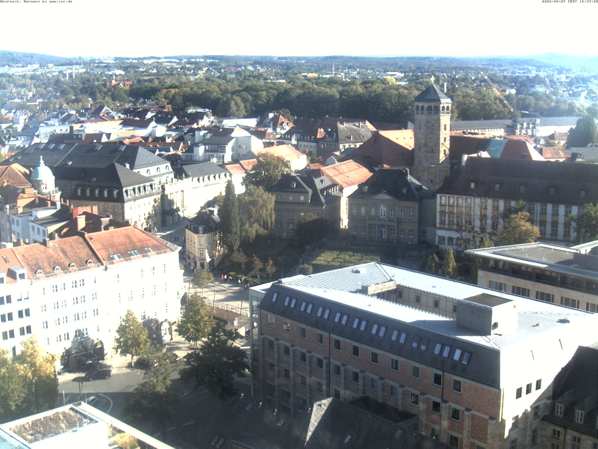 Archiv Foto Webcam Bayreuth: Blick vom Rathaus