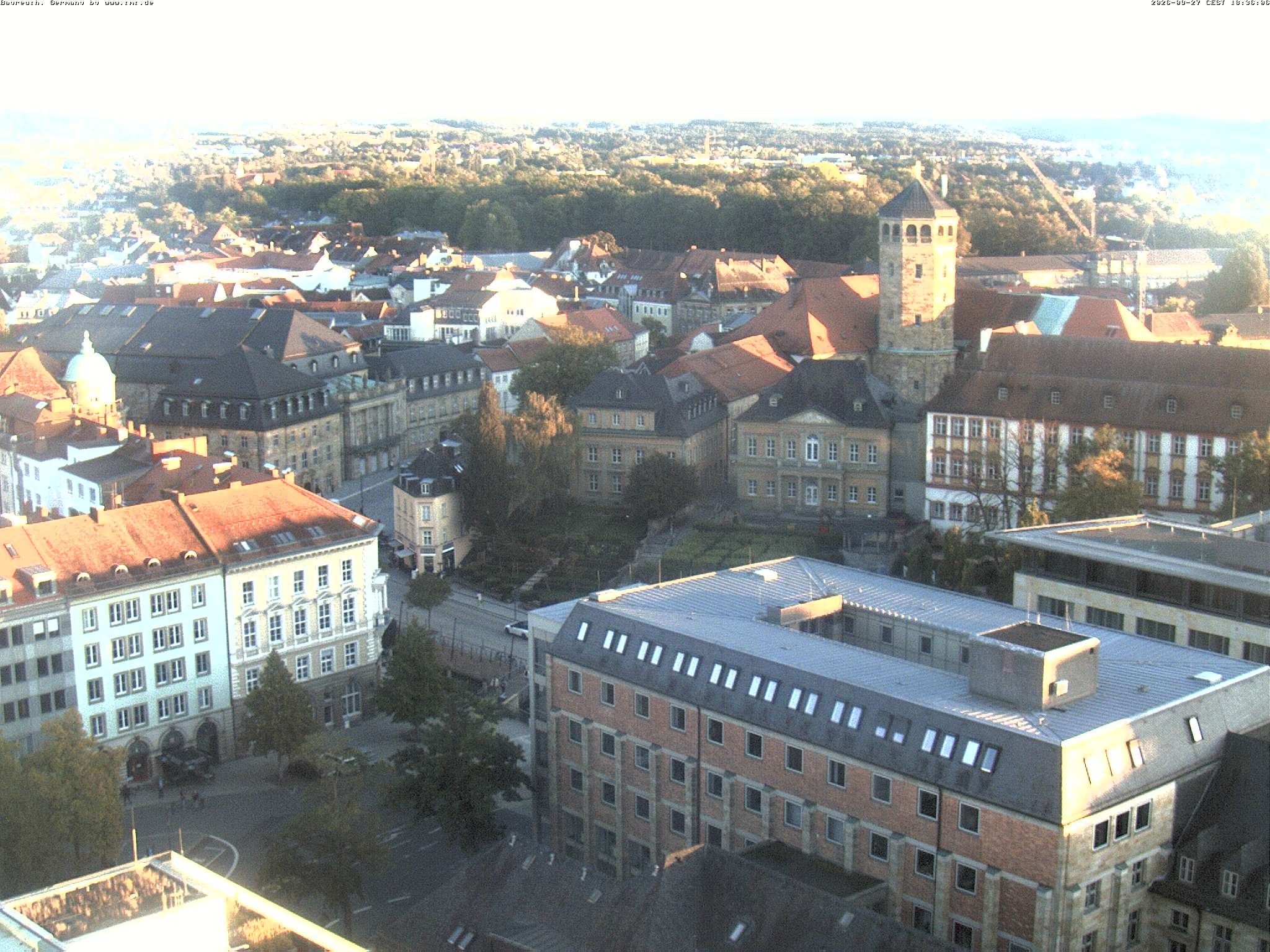 Archiv Foto Webcam Bayreuth: Blick vom Rathaus