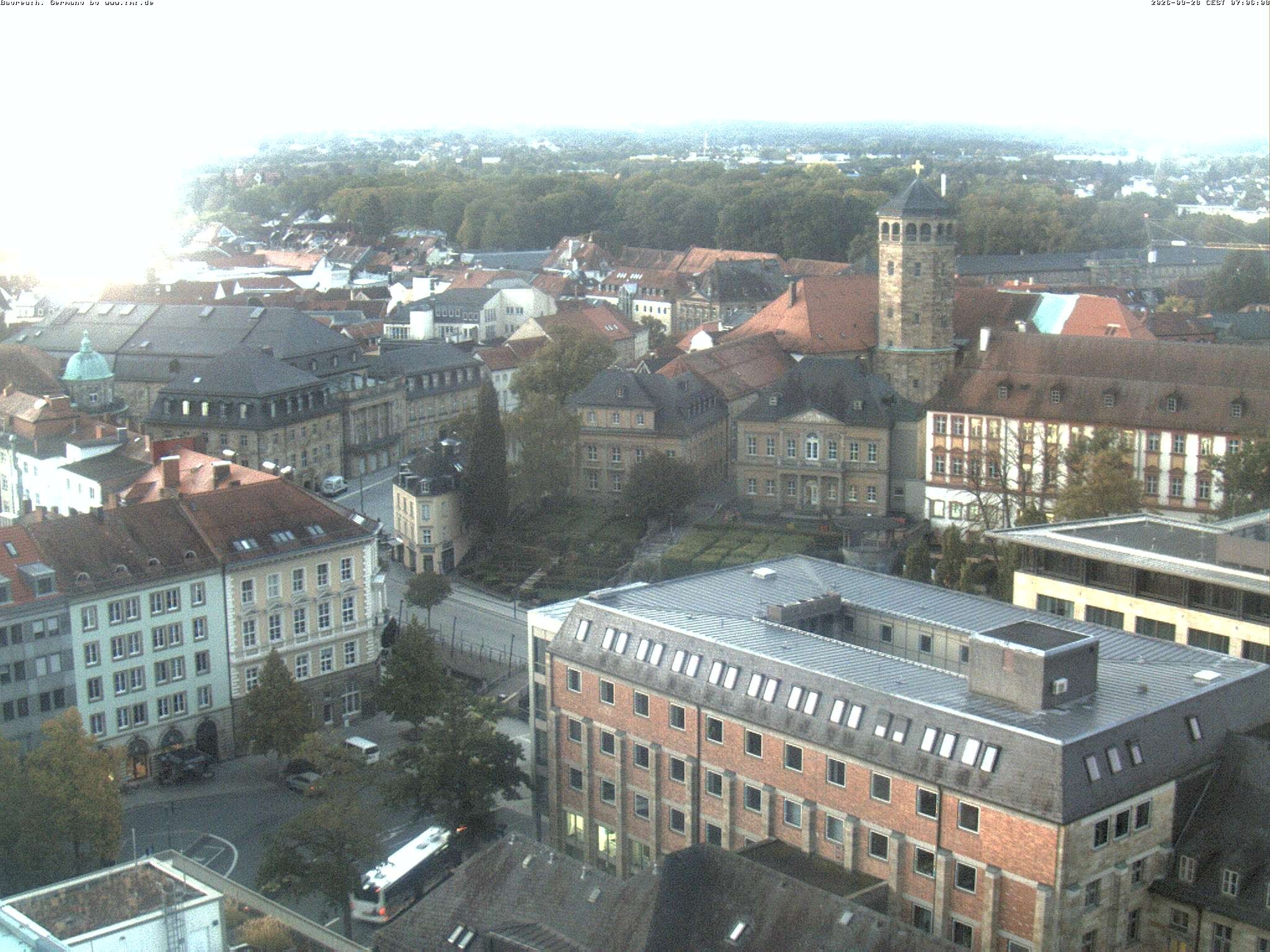 Archiv Foto Webcam Bayreuth: Blick vom Rathaus