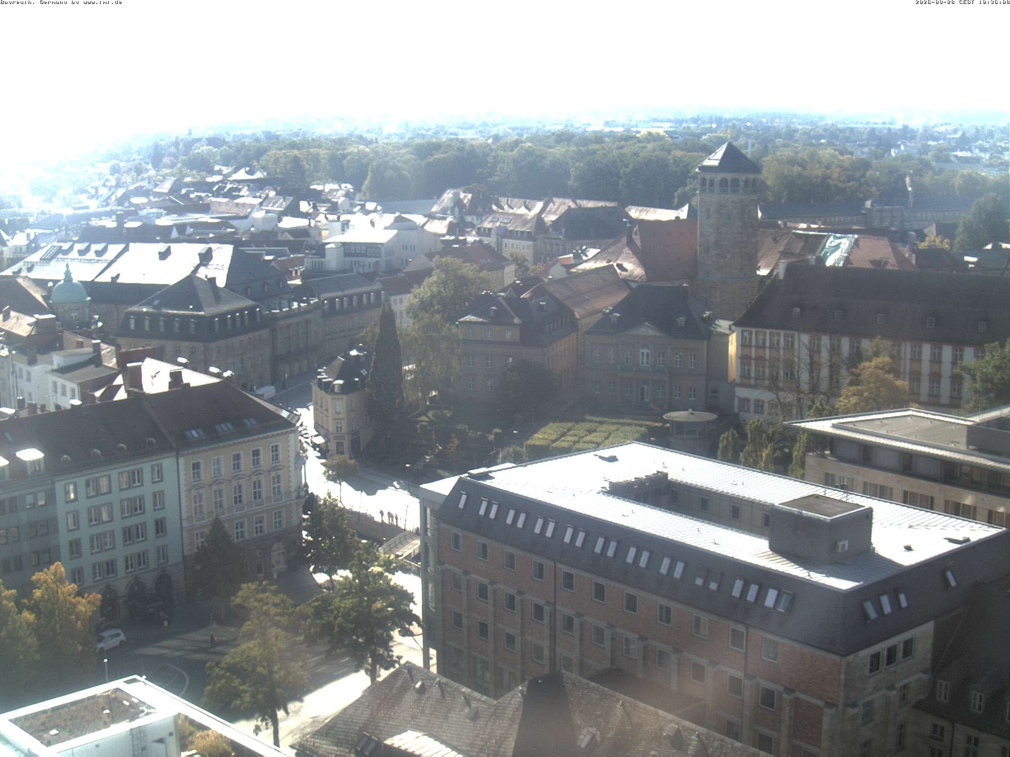 Archiv Foto Webcam Bayreuth: Blick vom Rathaus