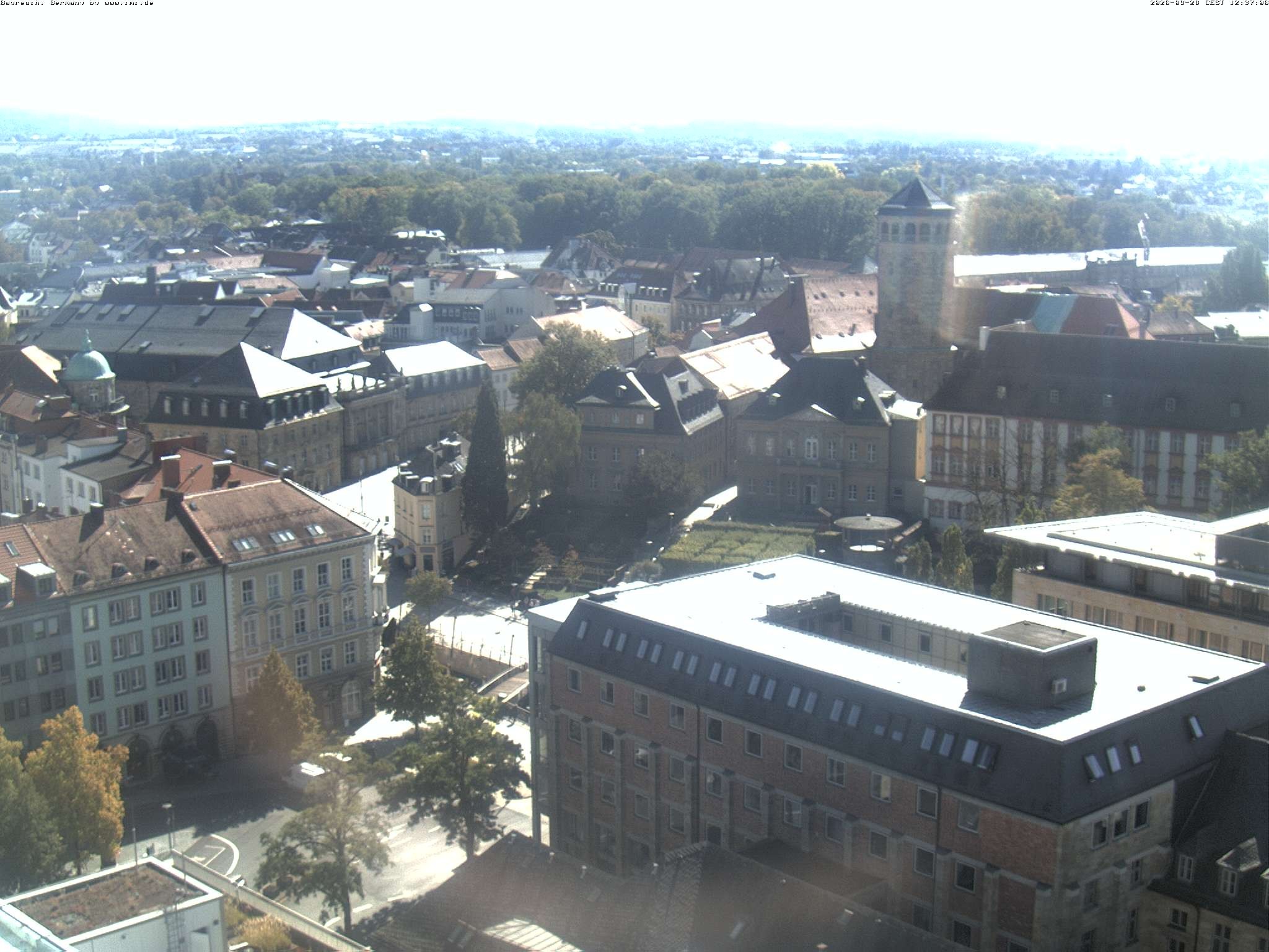 Archiv Foto Webcam Bayreuth: Blick vom Rathaus