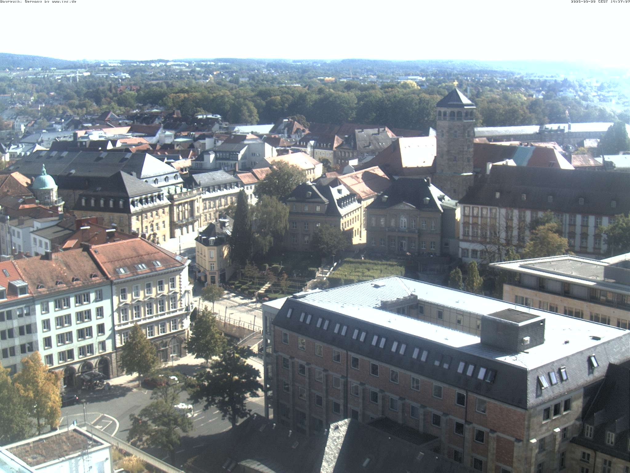Archiv Foto Webcam Bayreuth: Blick vom Rathaus
