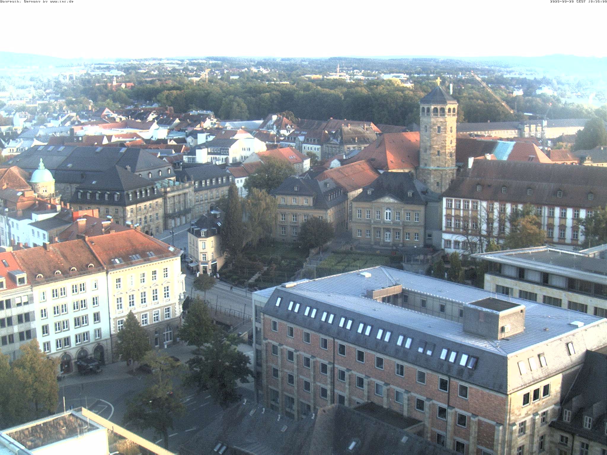 Archiv Foto Webcam Bayreuth: Blick vom Rathaus