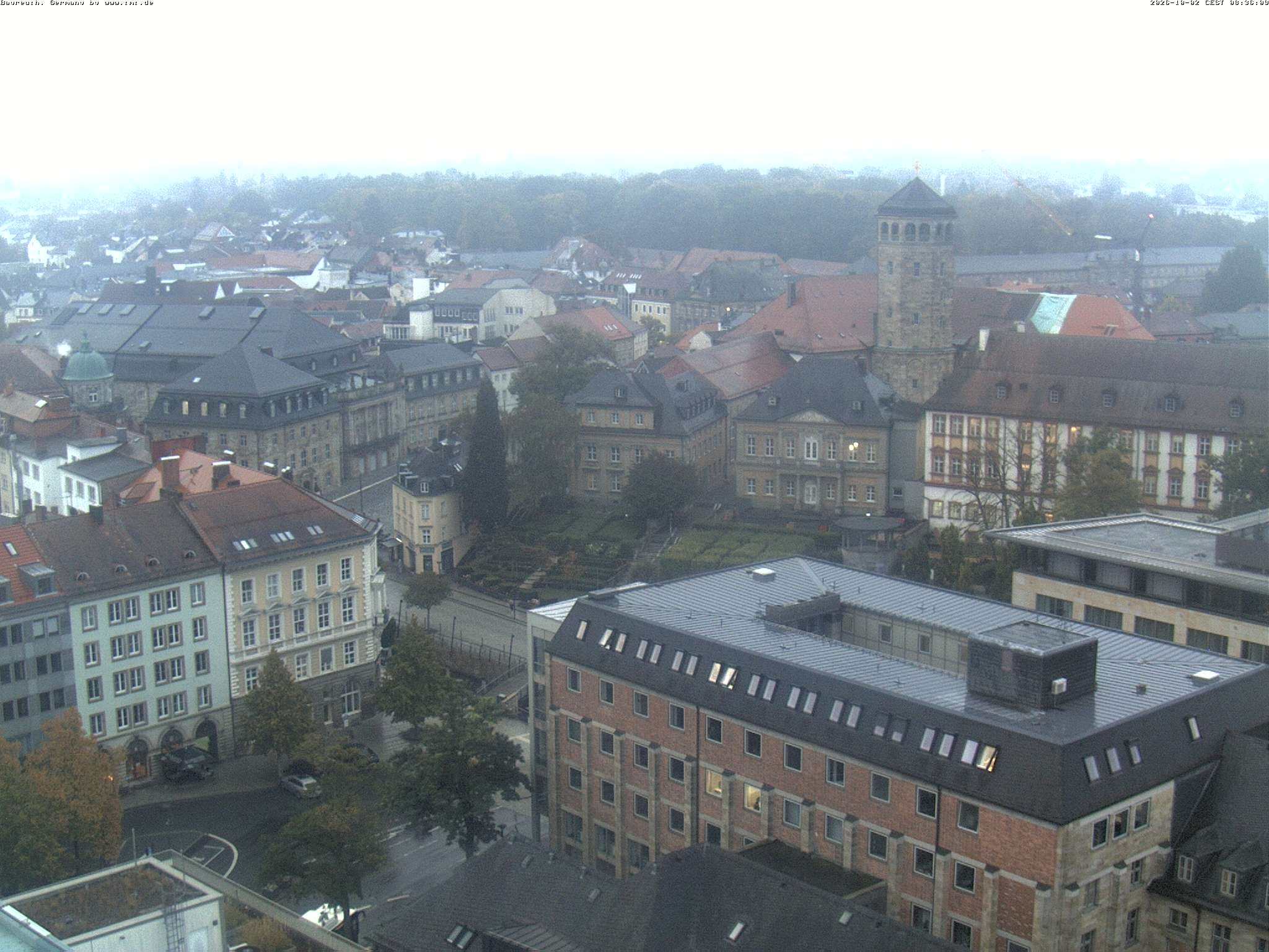 Archiv Foto Webcam Bayreuth: Blick vom Rathaus