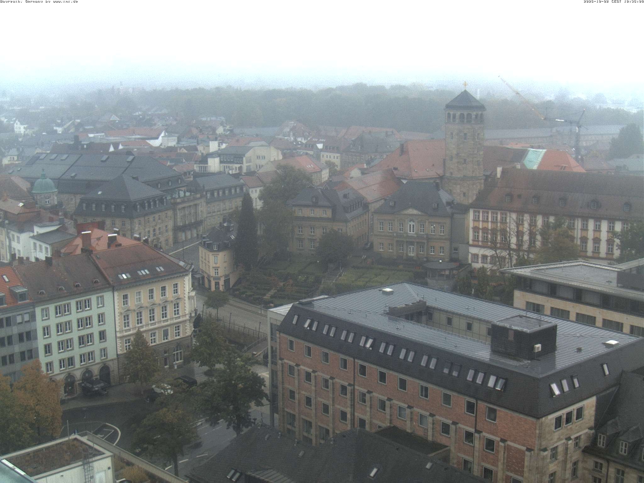Archiv Foto Webcam Bayreuth: Blick vom Rathaus