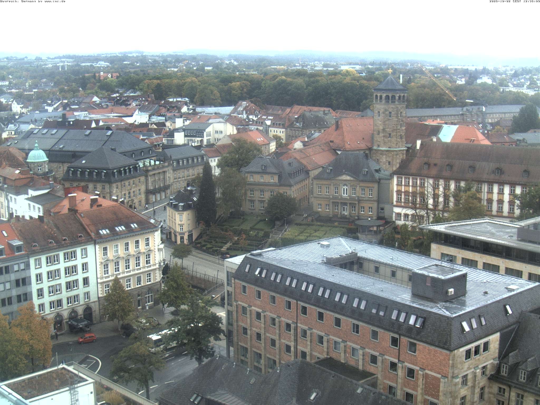 Archiv Foto Webcam Bayreuth: Blick vom Rathaus