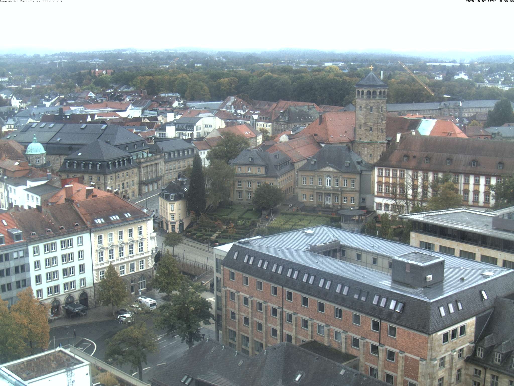 Archiv Foto Webcam Bayreuth: Blick vom Rathaus