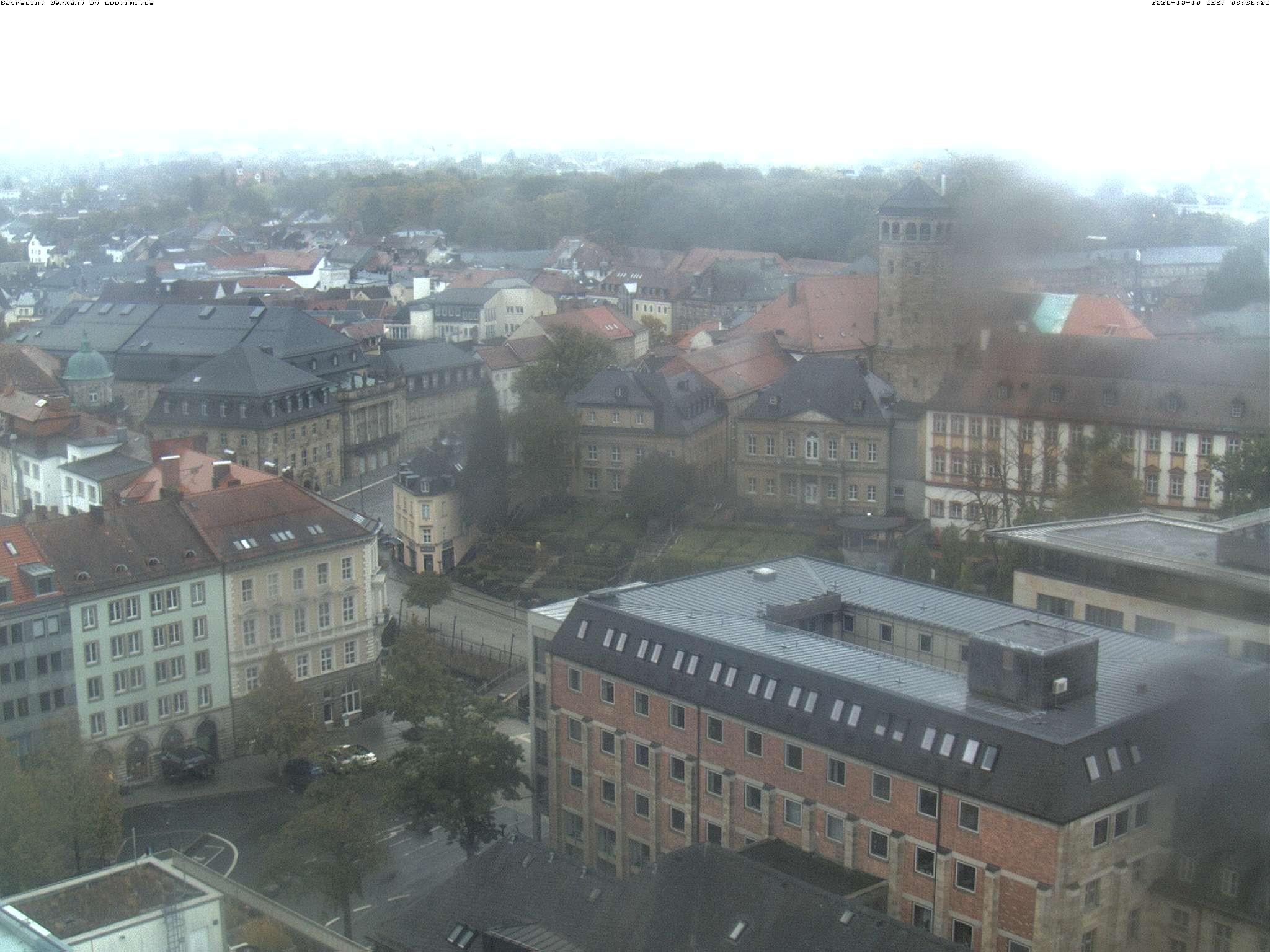 Archiv Foto Webcam Bayreuth: Blick vom Rathaus