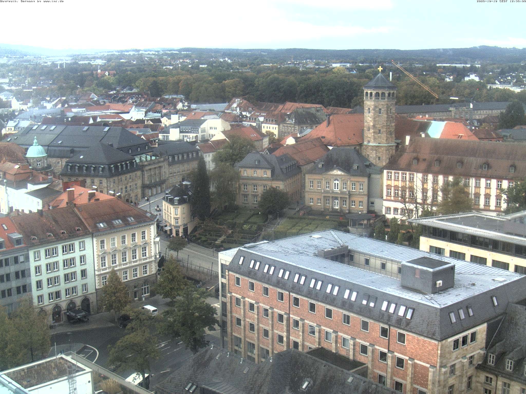 Archiv Foto Webcam Bayreuth: Blick vom Rathaus