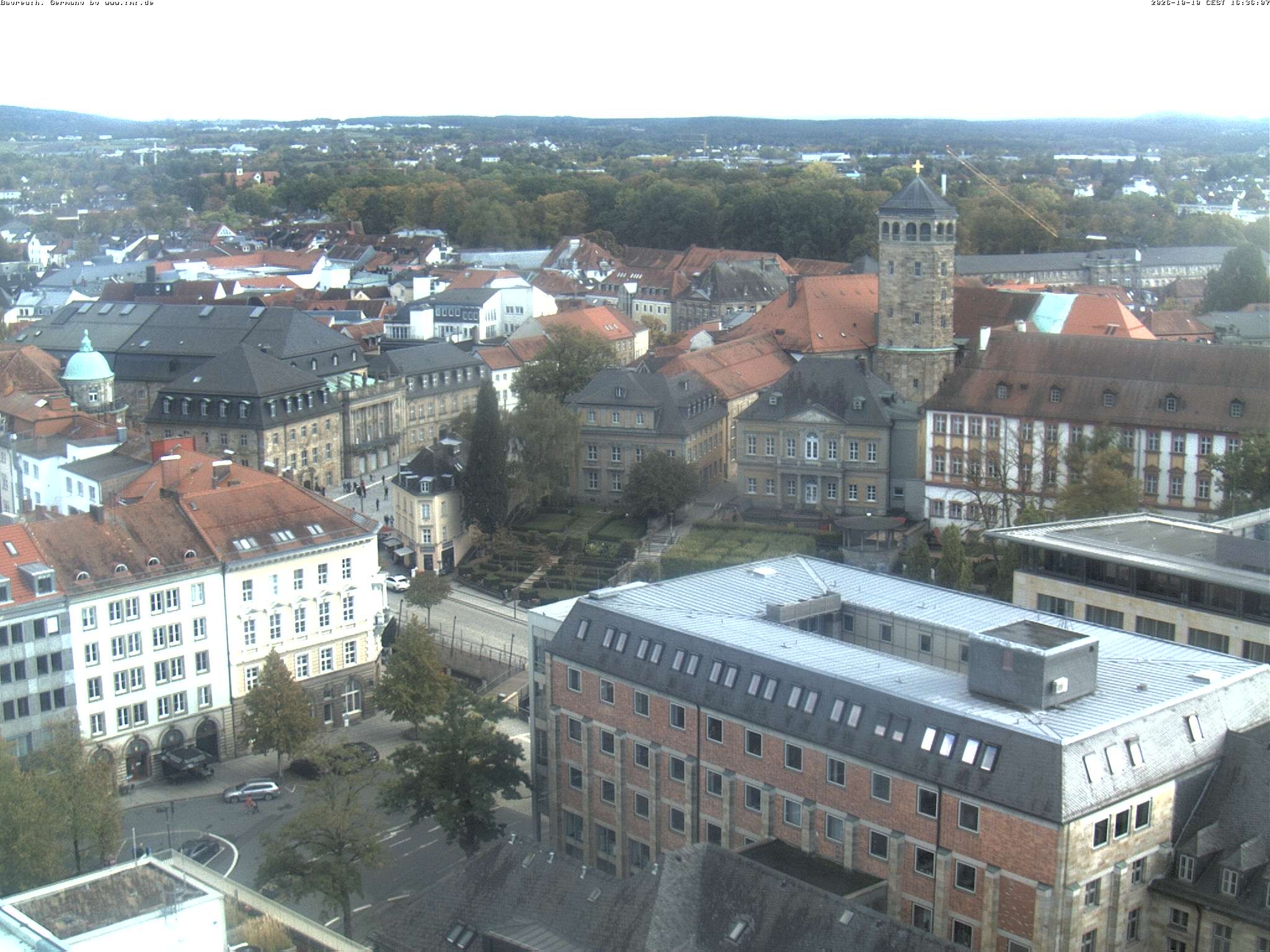 Archiv Foto Webcam Bayreuth: Blick vom Rathaus
