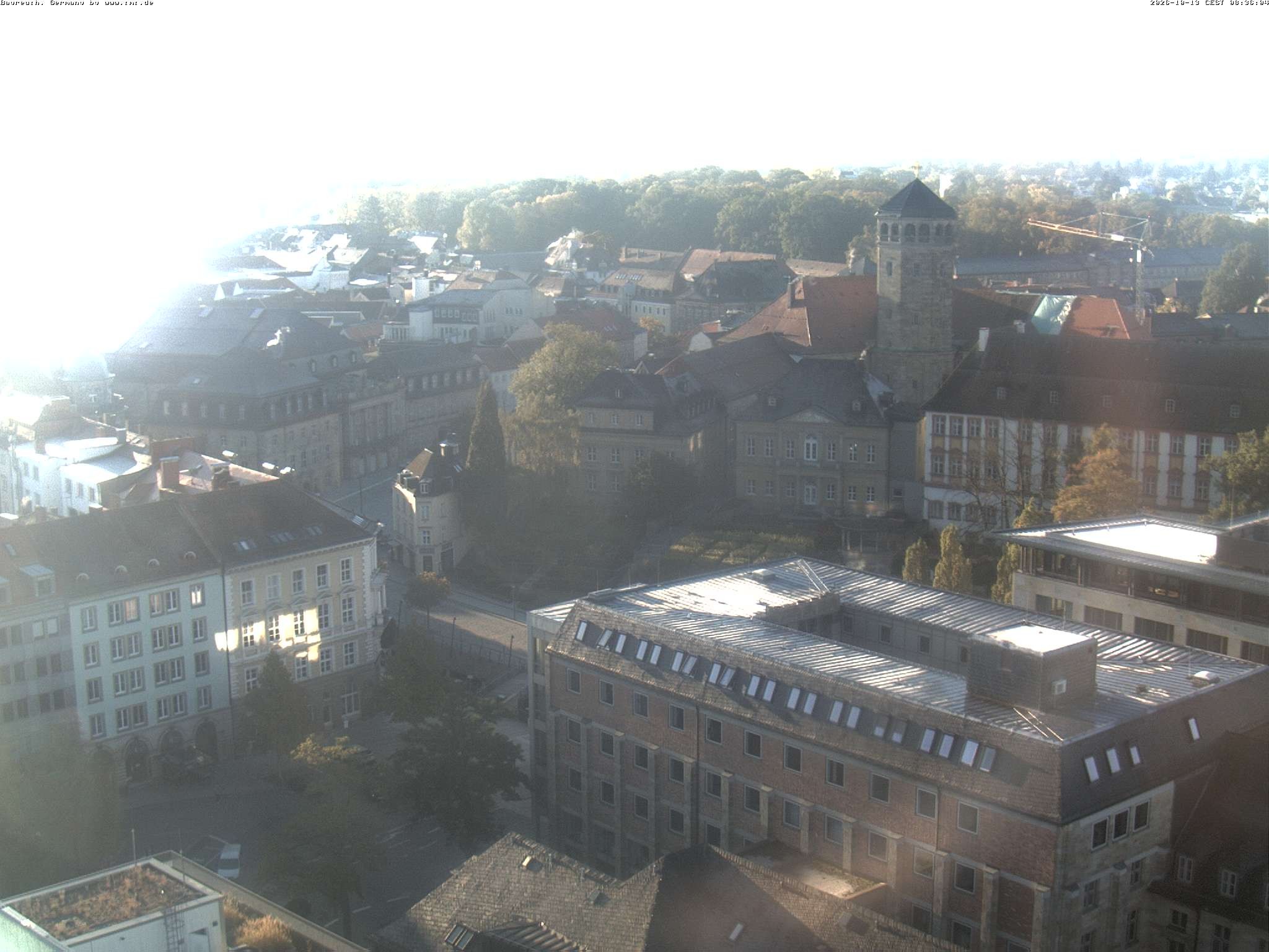 Archiv Foto Webcam Bayreuth: Blick vom Rathaus