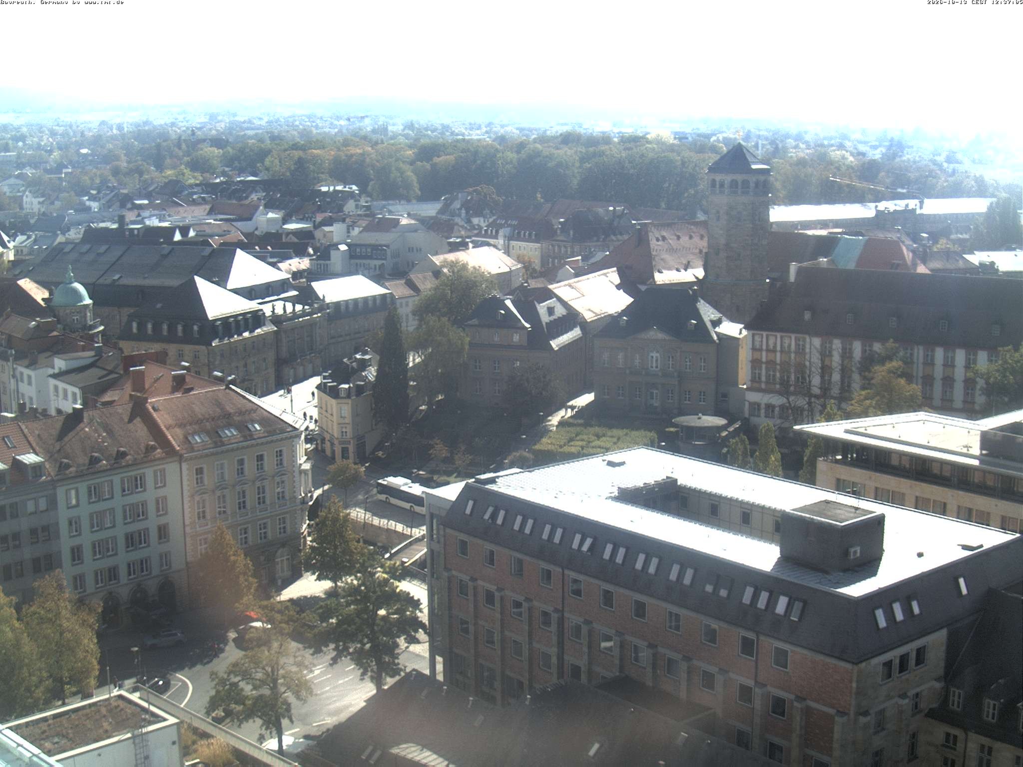Archiv Foto Webcam Bayreuth: Blick vom Rathaus