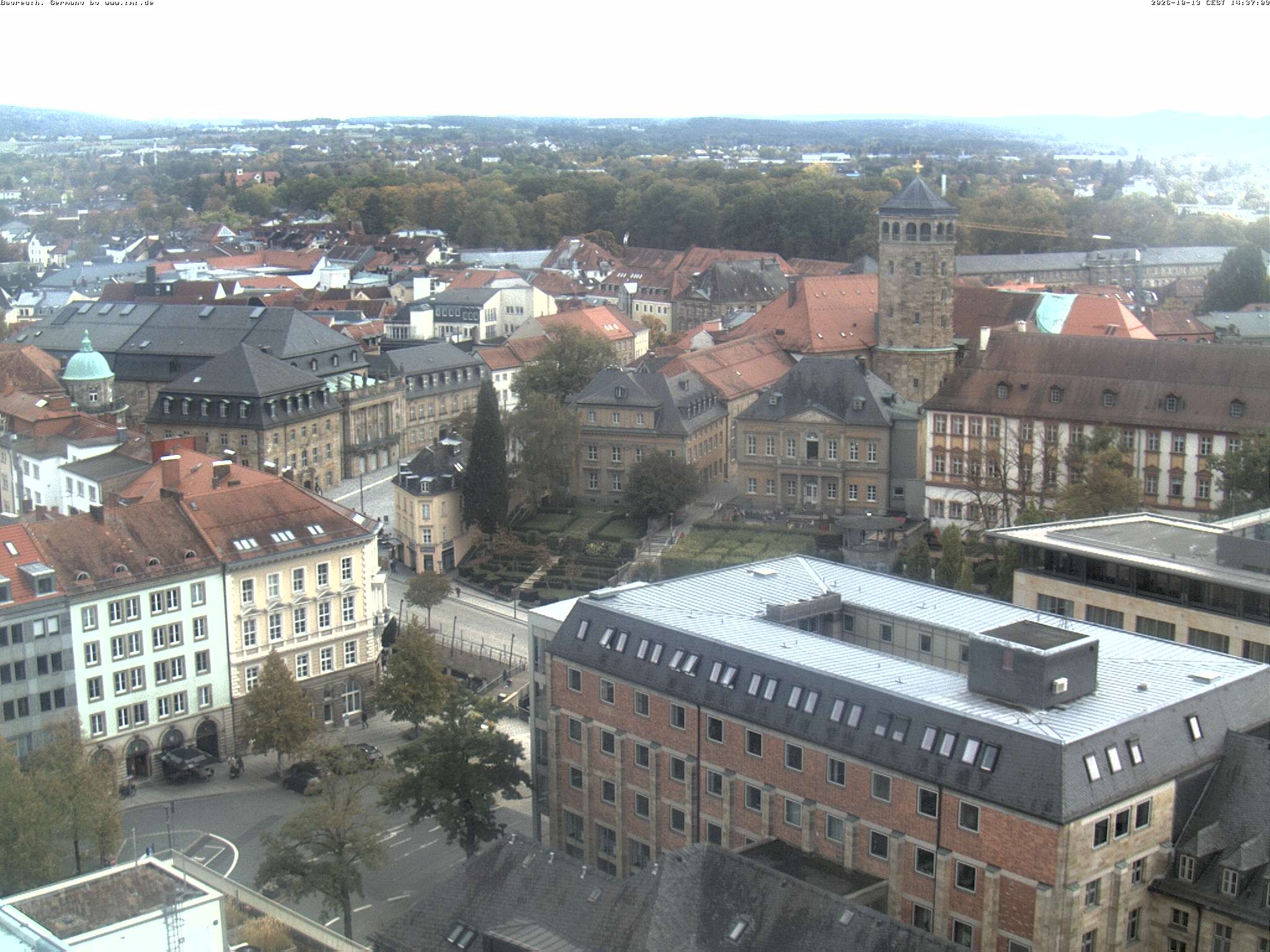 Archiv Foto Webcam Bayreuth: Blick vom Rathaus