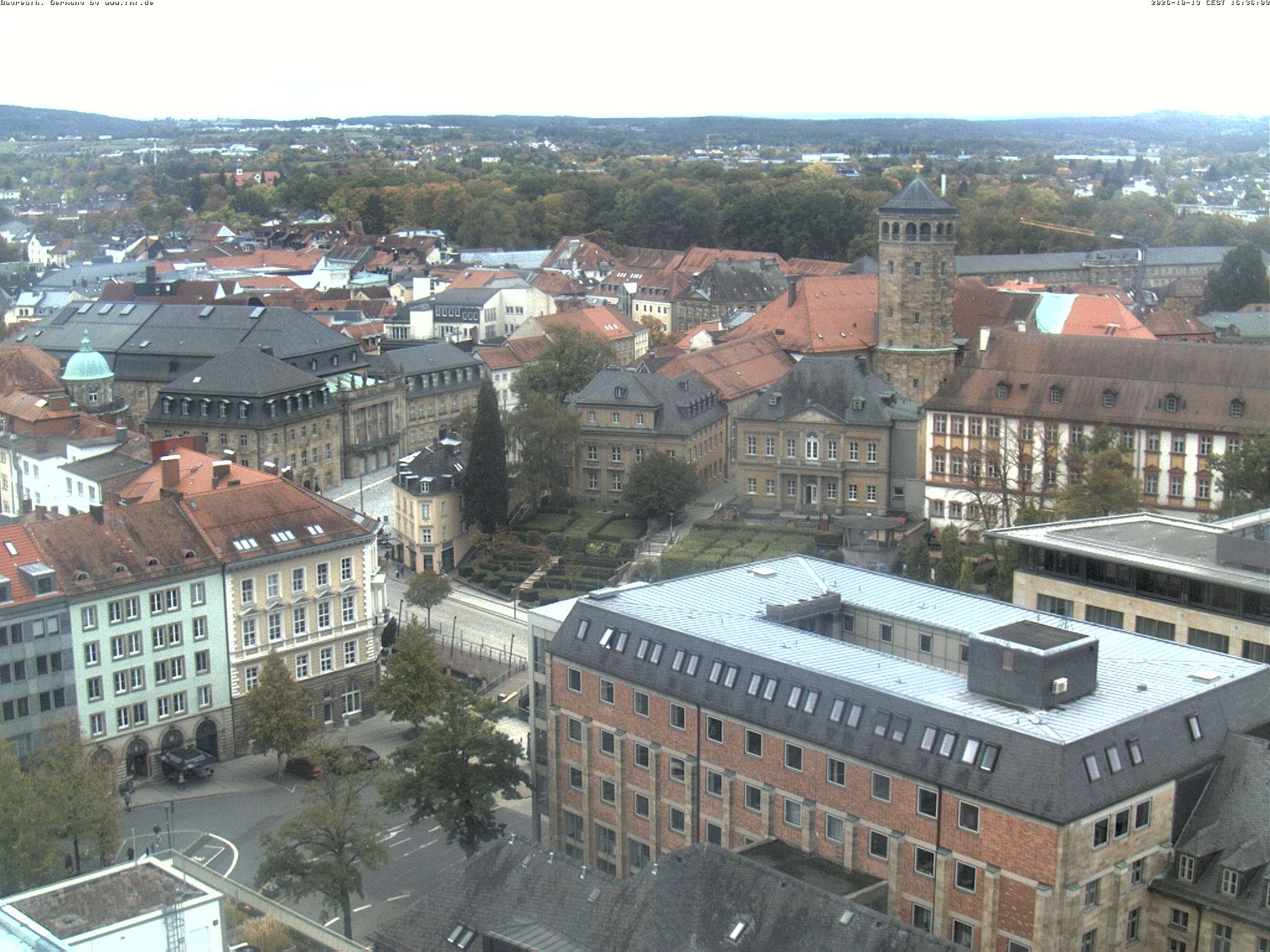 Archiv Foto Webcam Bayreuth: Blick vom Rathaus