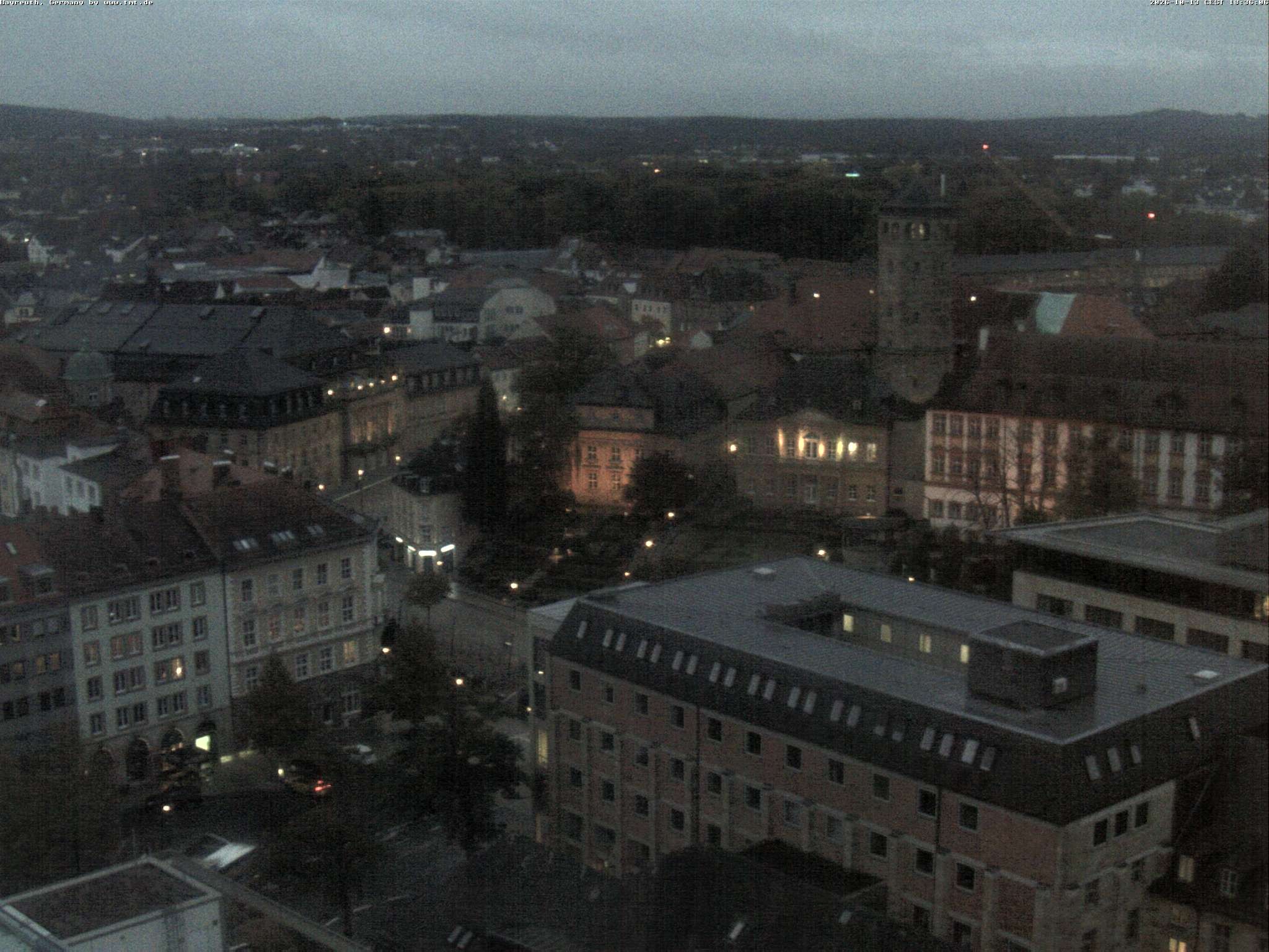 Archiv Foto Webcam Bayreuth: Blick vom Rathaus