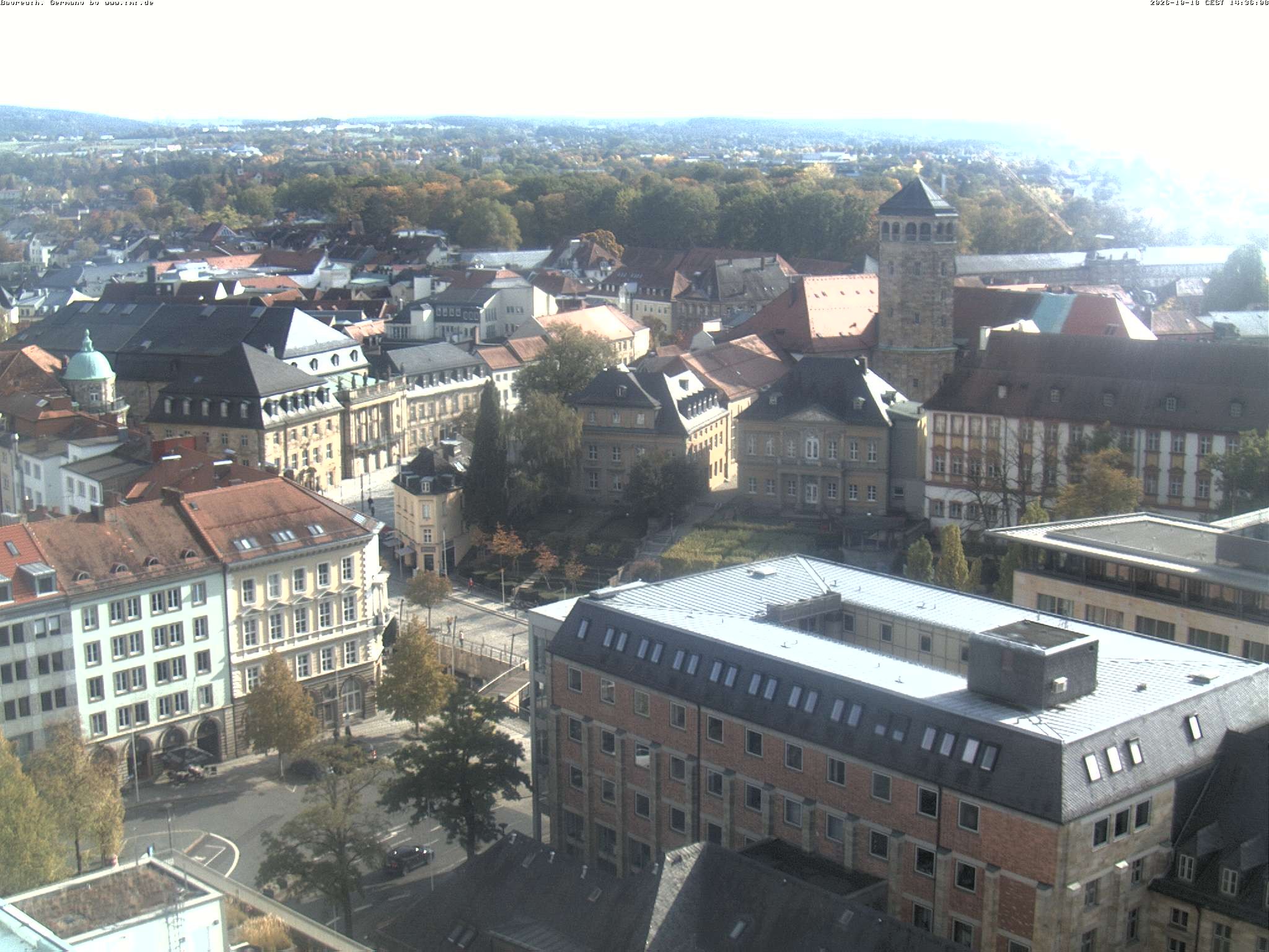 Archived image Webcam Bayreuth City Centre