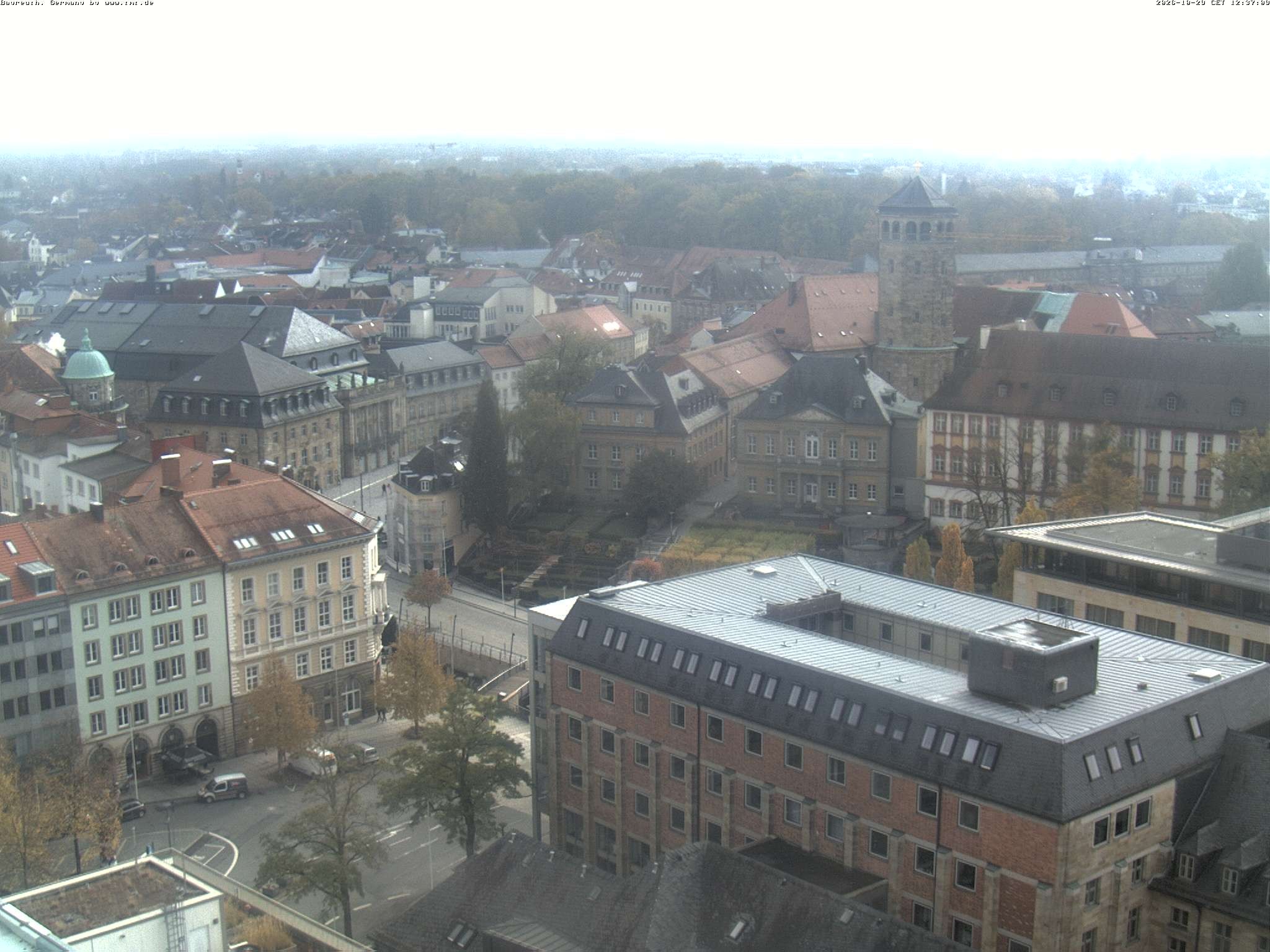 Archiv Foto Webcam Bayreuth: Blick vom Rathaus